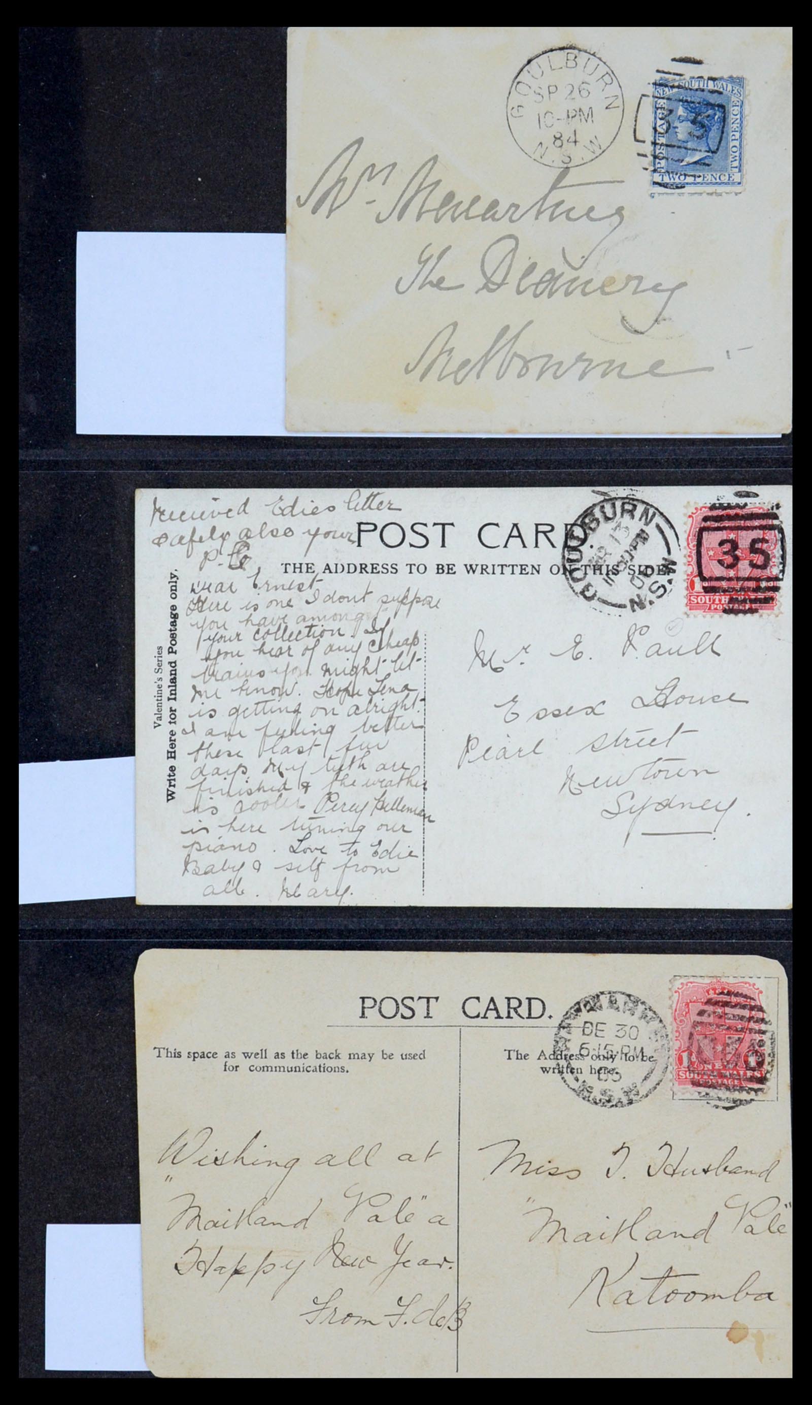 36569 006 - Postzegelverzameling 36569 Australische Staten brieven en kaarten 186