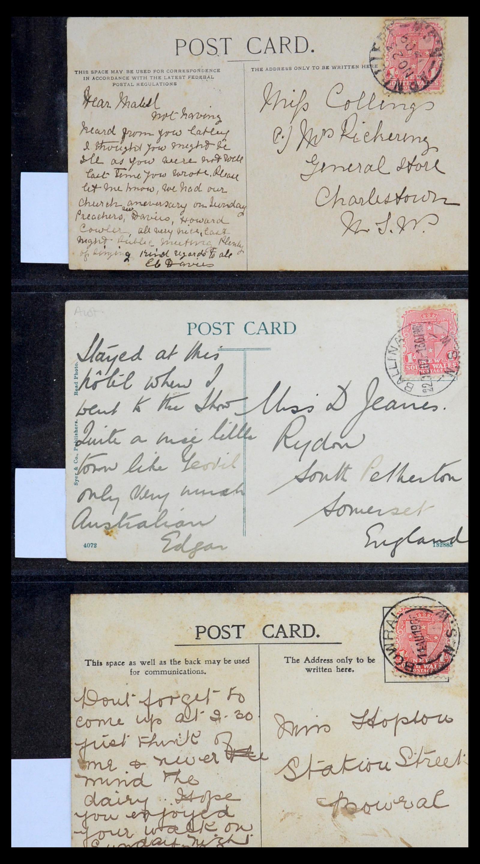 36569 007 - Postzegelverzameling 36569 Australische Staten brieven en kaarten 186