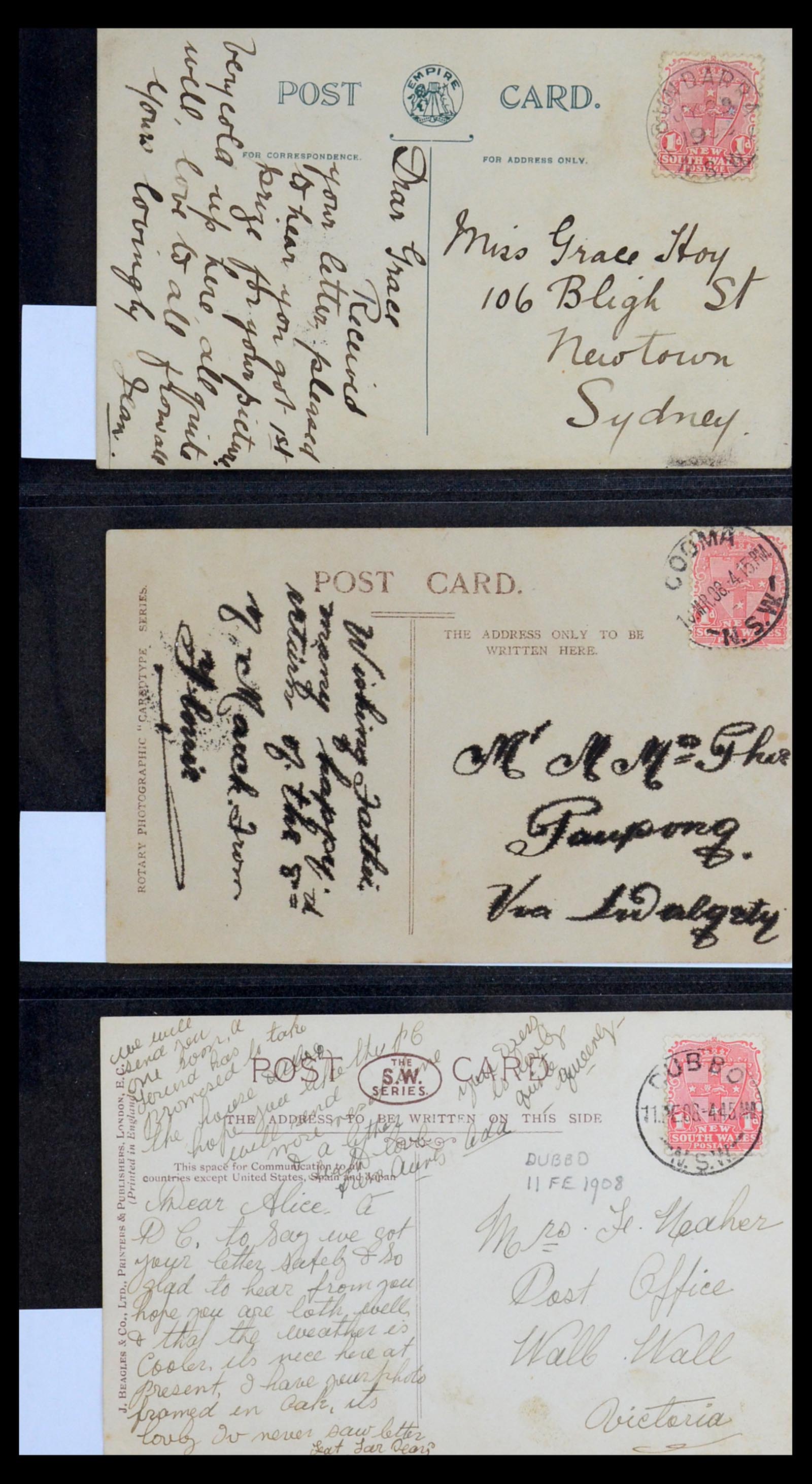 36569 008 - Postzegelverzameling 36569 Australische Staten brieven en kaarten 186