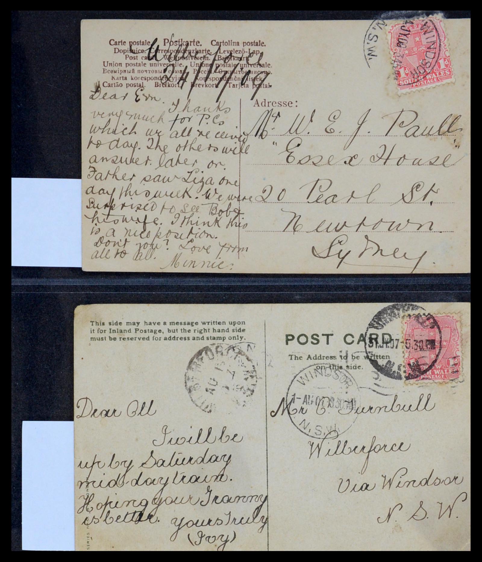 36569 011 - Postzegelverzameling 36569 Australische Staten brieven en kaarten 186