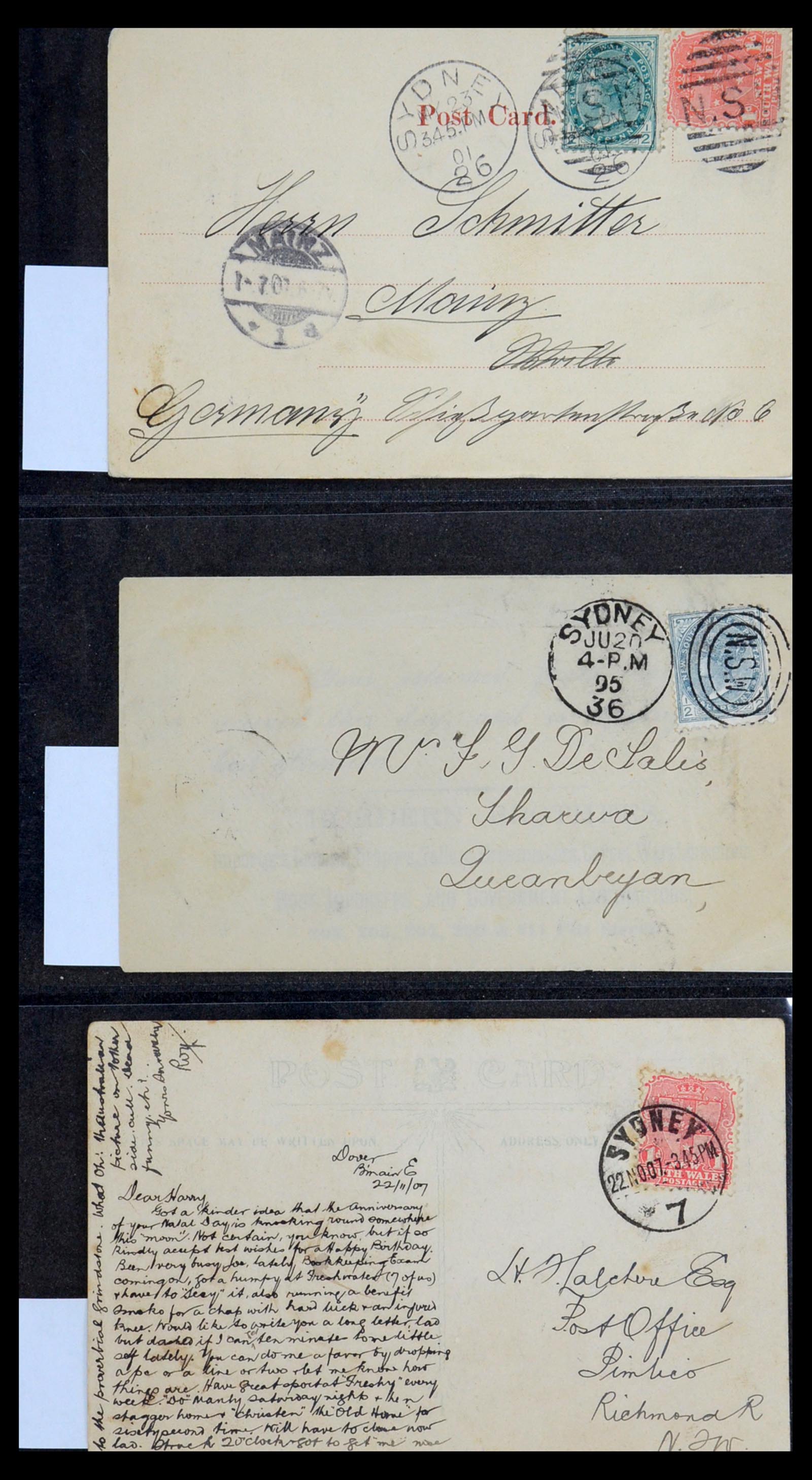 36569 016 - Postzegelverzameling 36569 Australische Staten brieven en kaarten 186