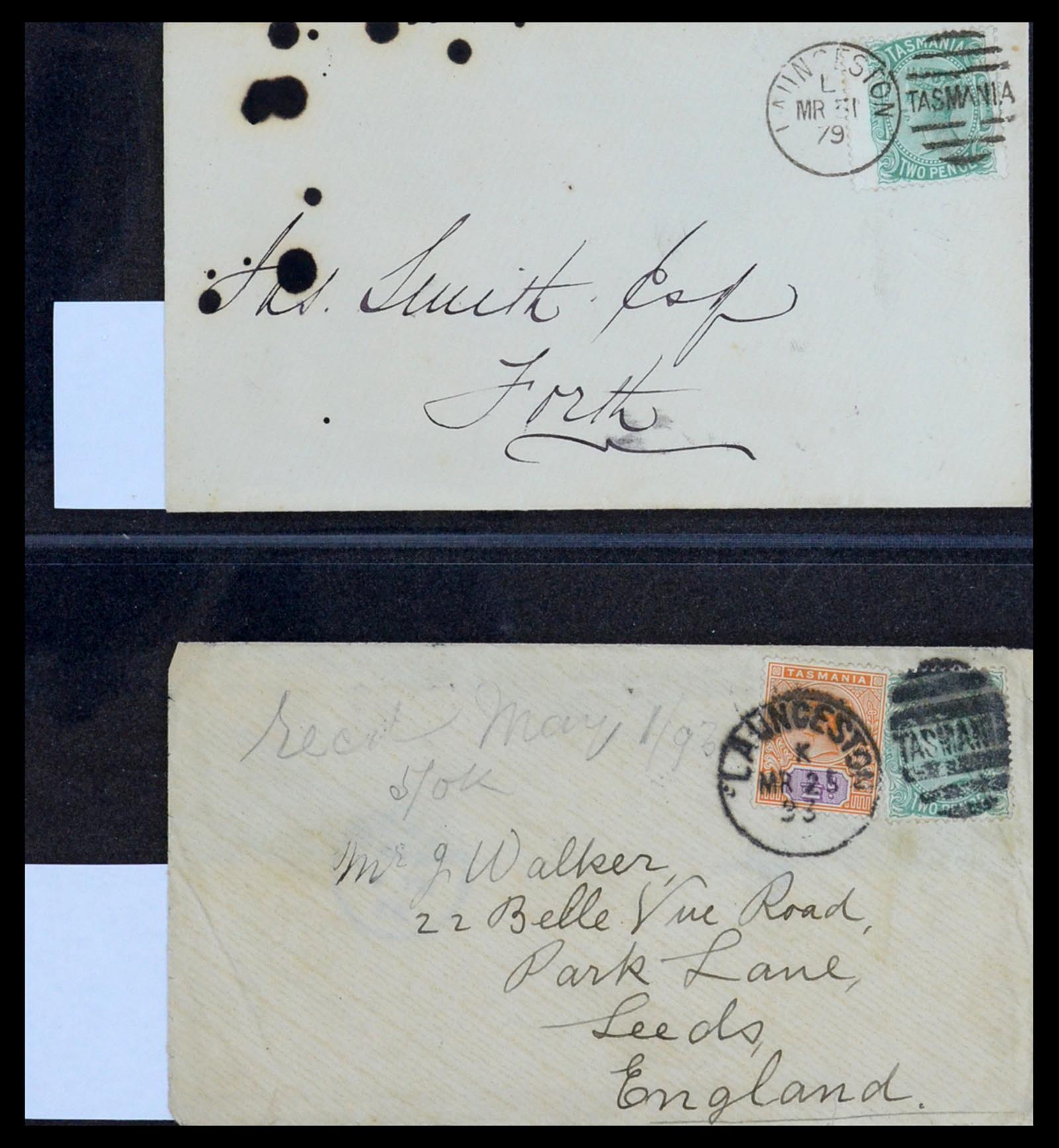 36569 026 - Postzegelverzameling 36569 Australische Staten brieven en kaarten 186