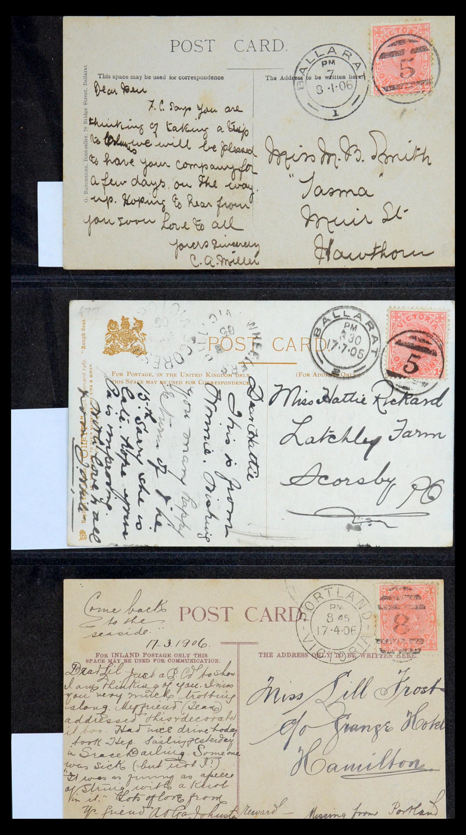 36569 031 - Postzegelverzameling 36569 Australische Staten brieven en kaarten 186