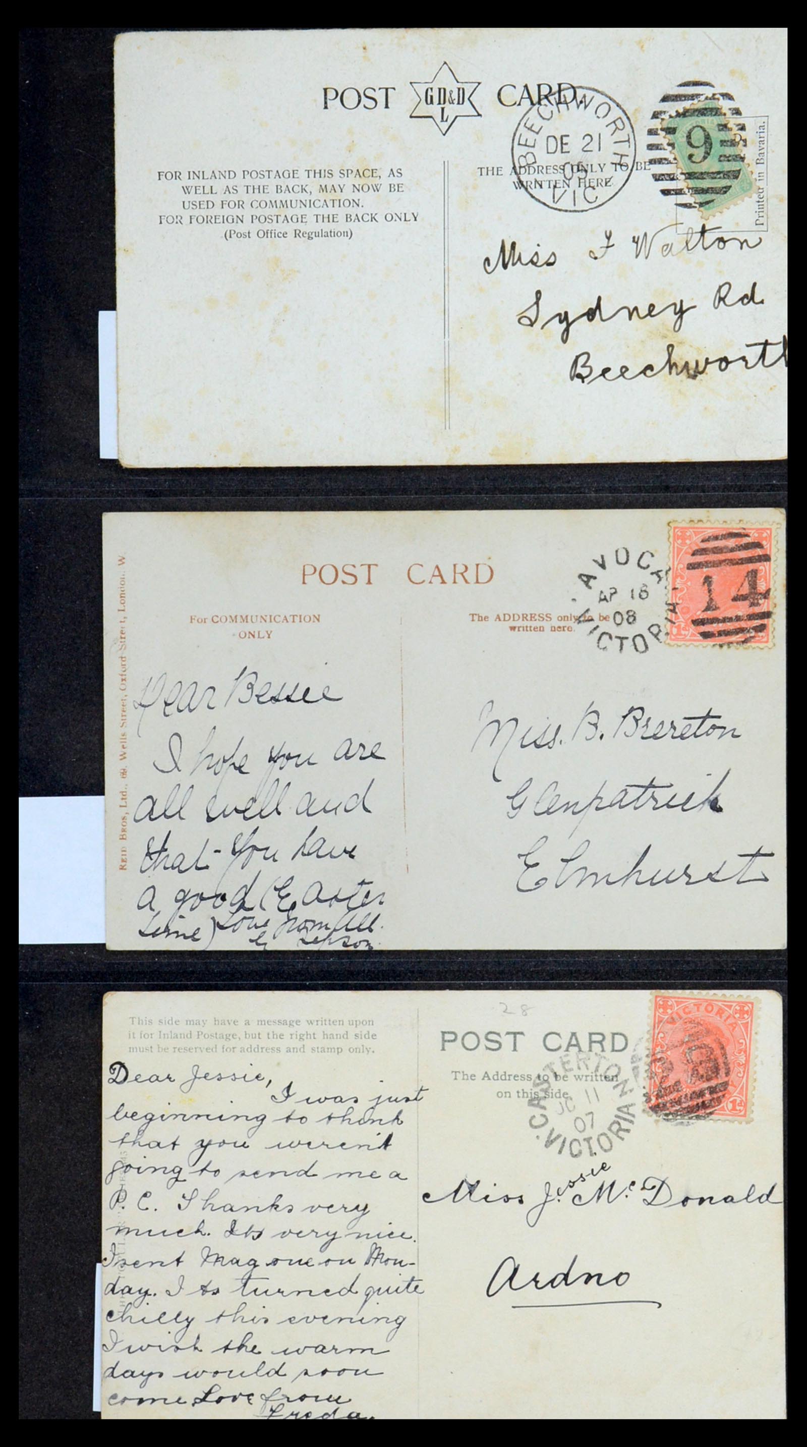 36569 032 - Postzegelverzameling 36569 Australische Staten brieven en kaarten 186