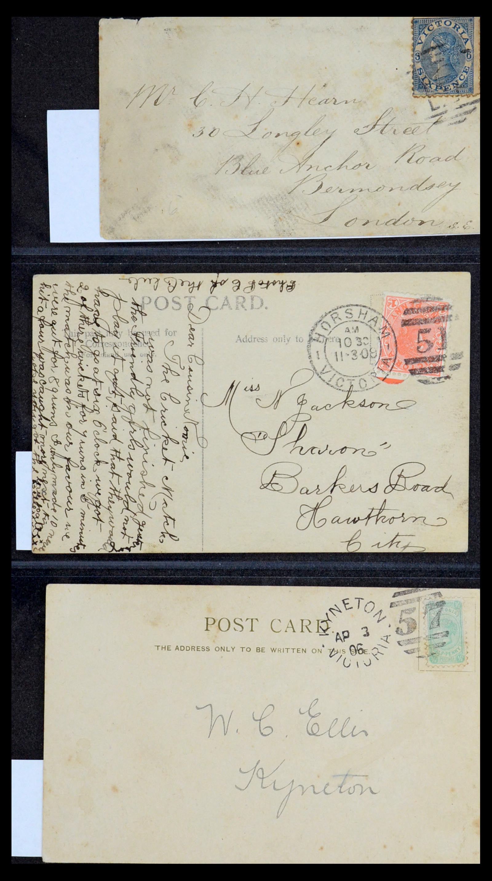 36569 034 - Postzegelverzameling 36569 Australische Staten brieven en kaarten 186