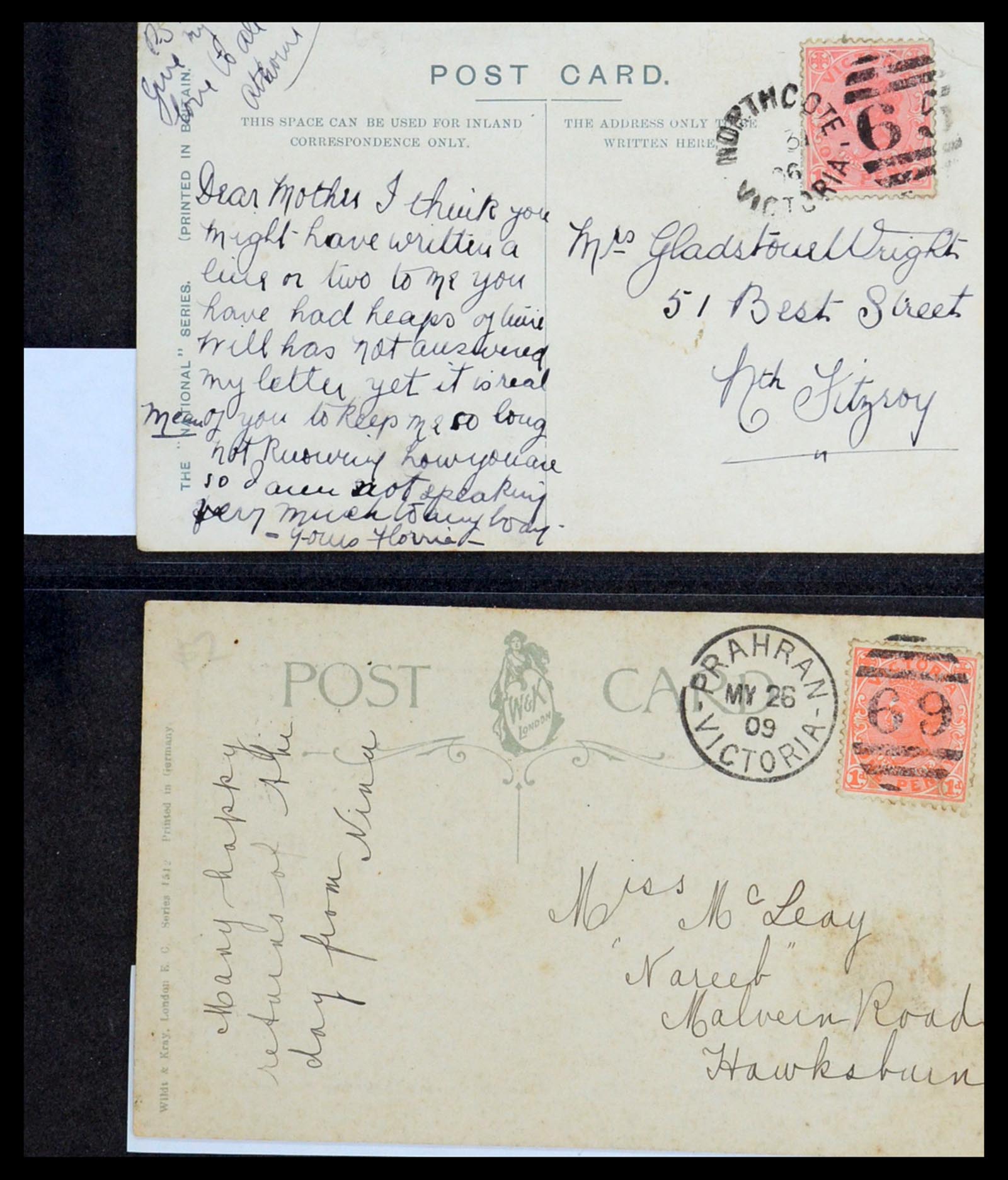 36569 036 - Postzegelverzameling 36569 Australische Staten brieven en kaarten 186