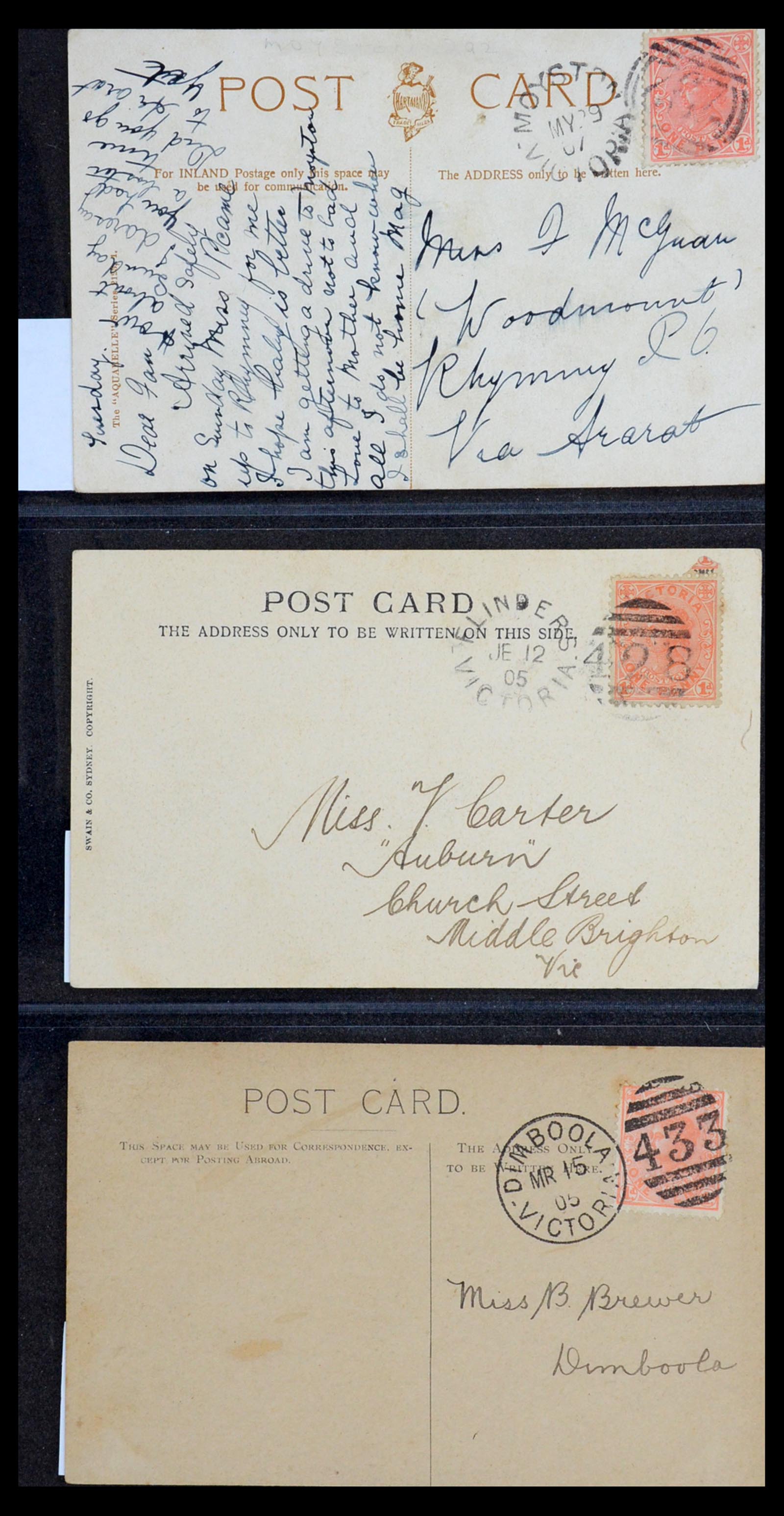 36569 047 - Postzegelverzameling 36569 Australische Staten brieven en kaarten 186
