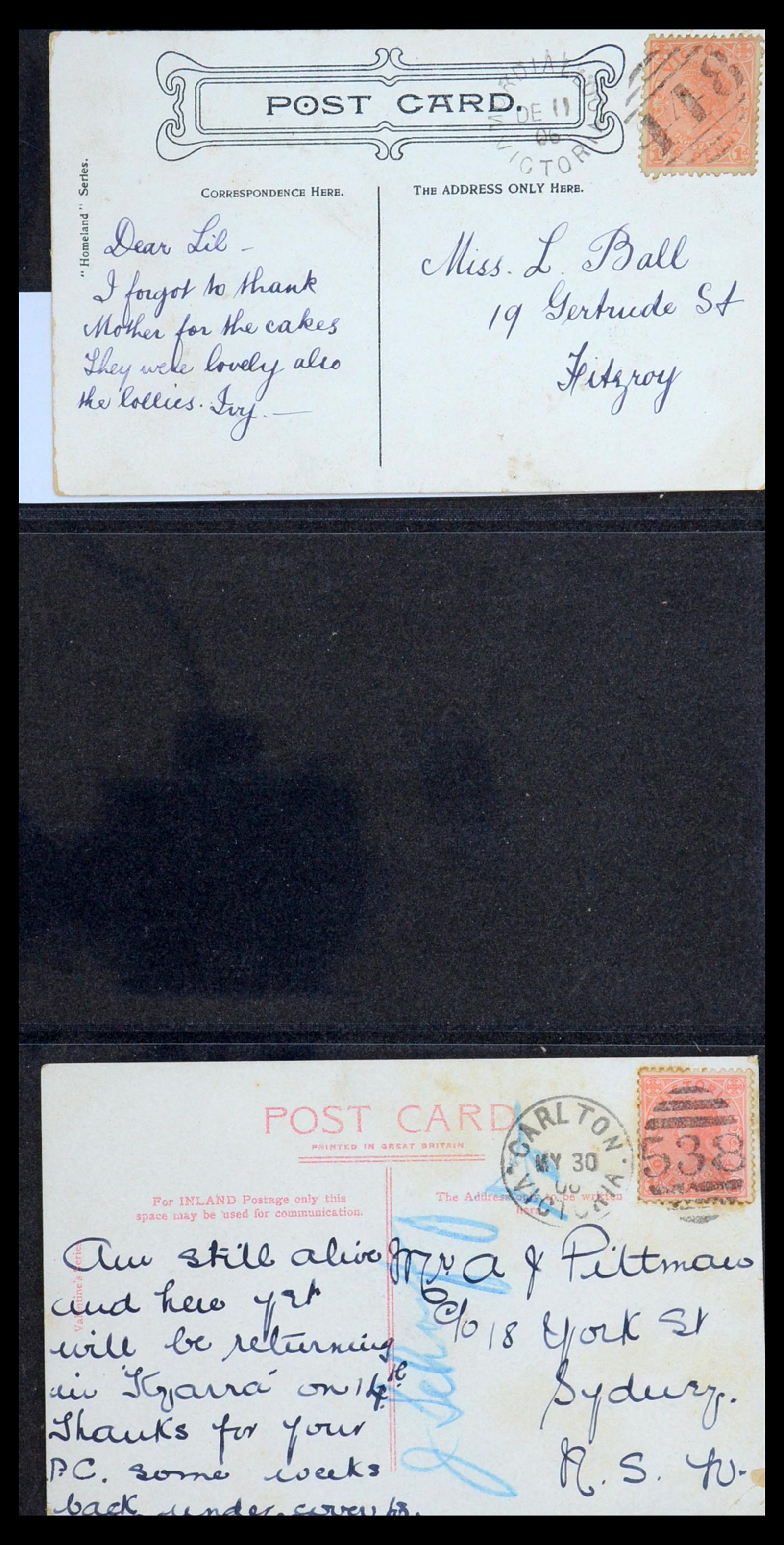36569 048 - Postzegelverzameling 36569 Australische Staten brieven en kaarten 186