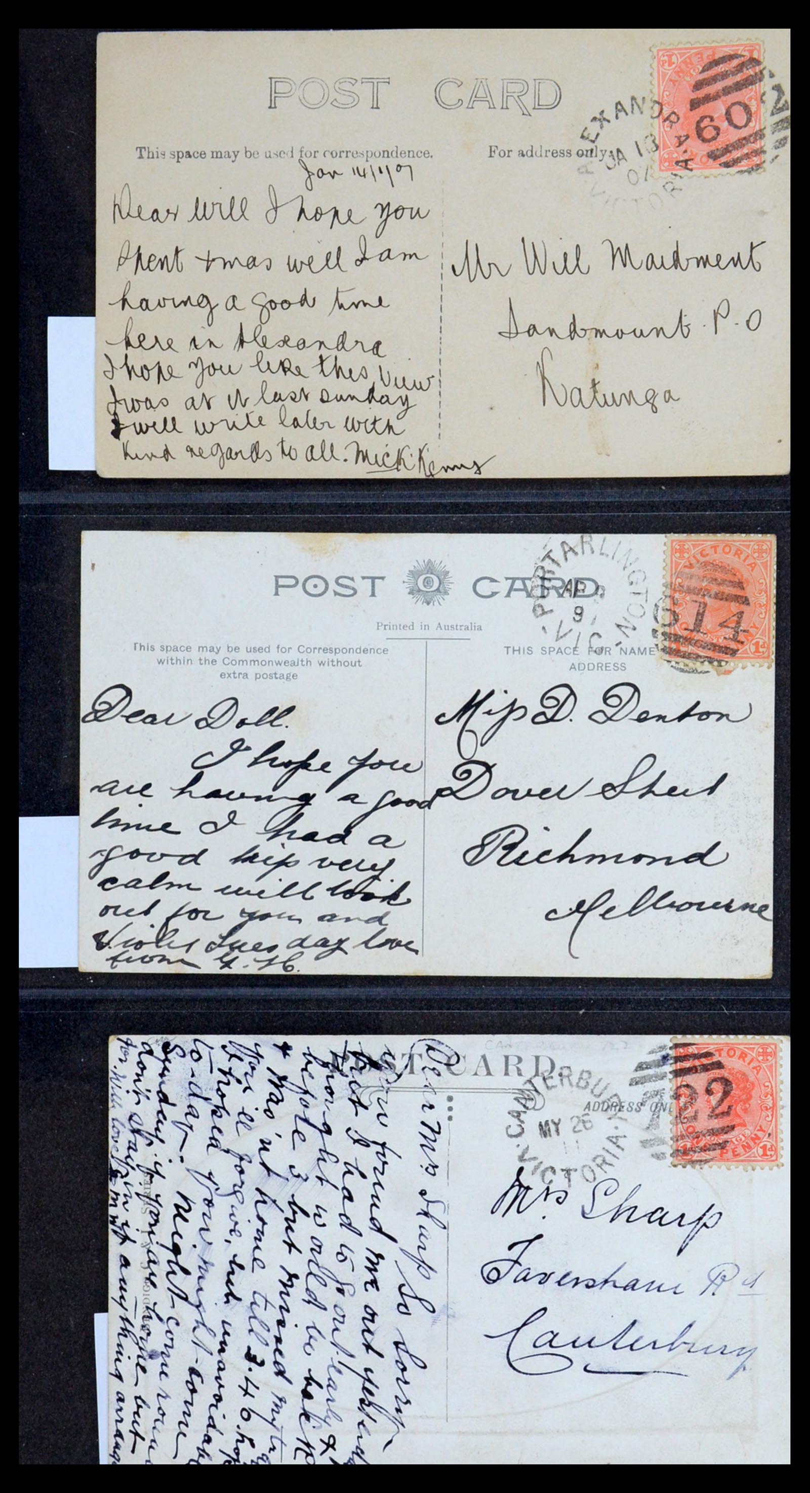 36569 049 - Postzegelverzameling 36569 Australische Staten brieven en kaarten 186