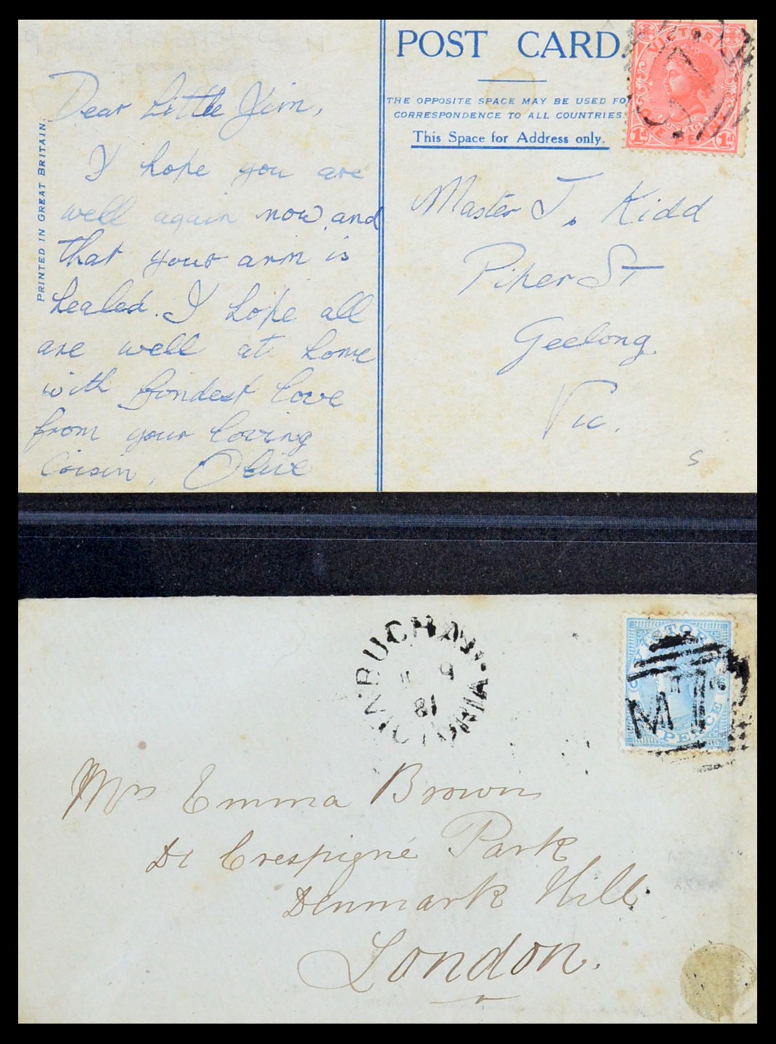 36569 051 - Postzegelverzameling 36569 Australische Staten brieven en kaarten 186
