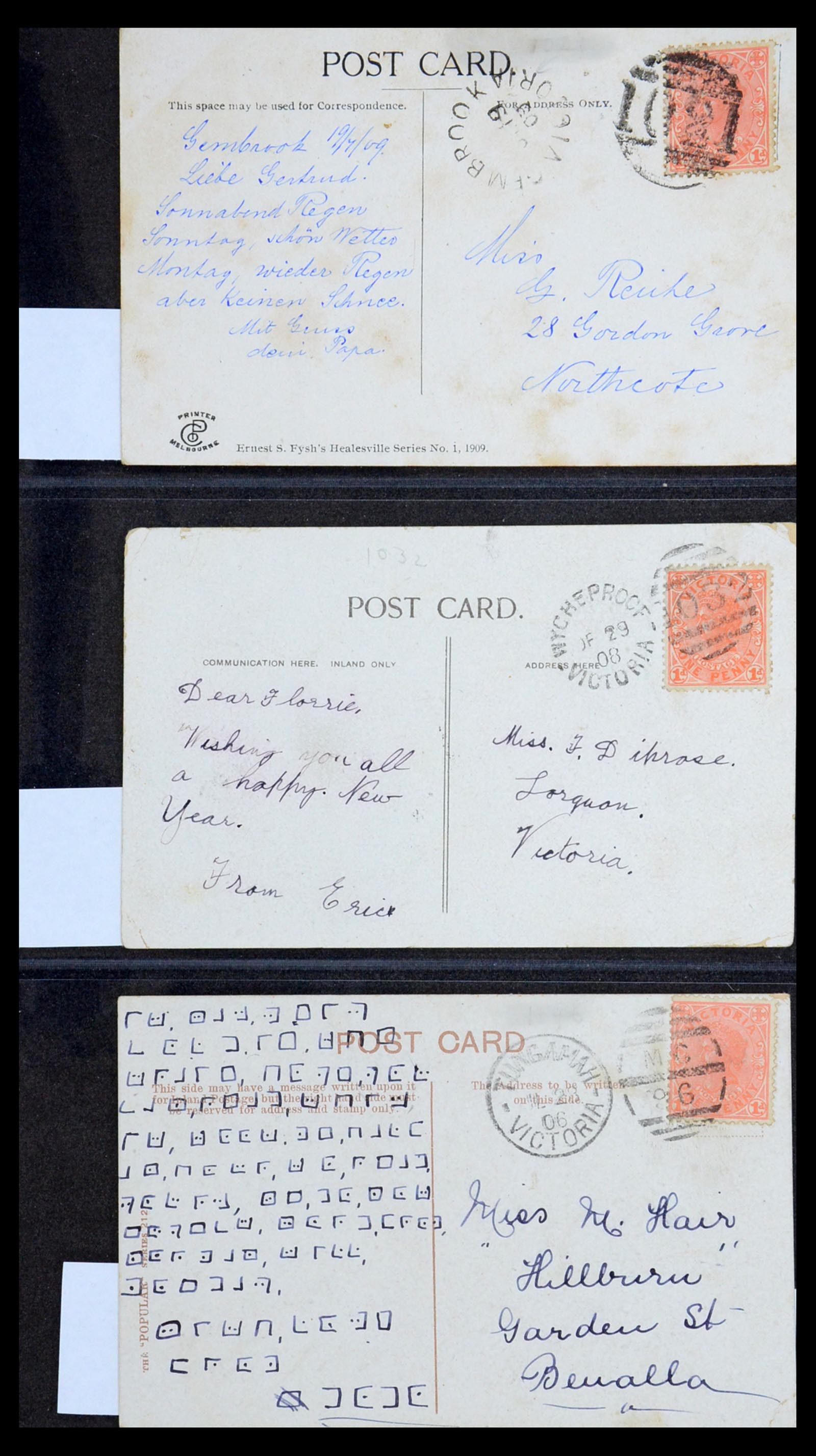 36569 052 - Postzegelverzameling 36569 Australische Staten brieven en kaarten 186