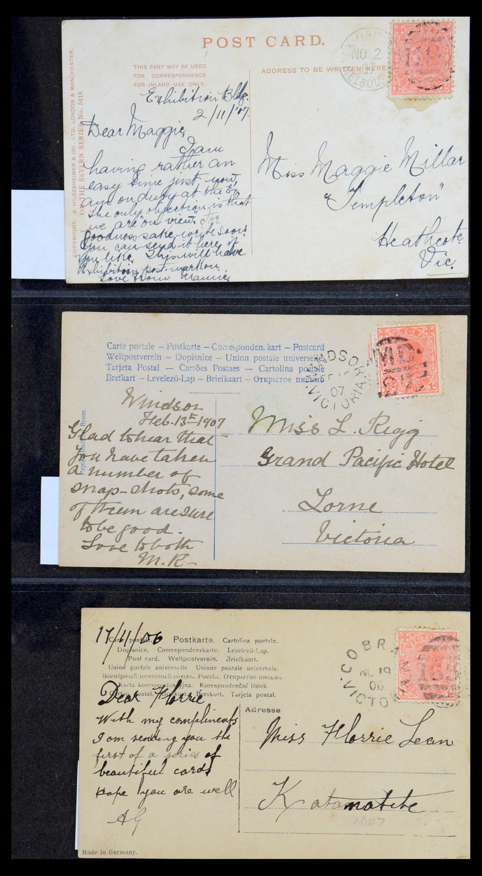 36569 053 - Postzegelverzameling 36569 Australische Staten brieven en kaarten 186
