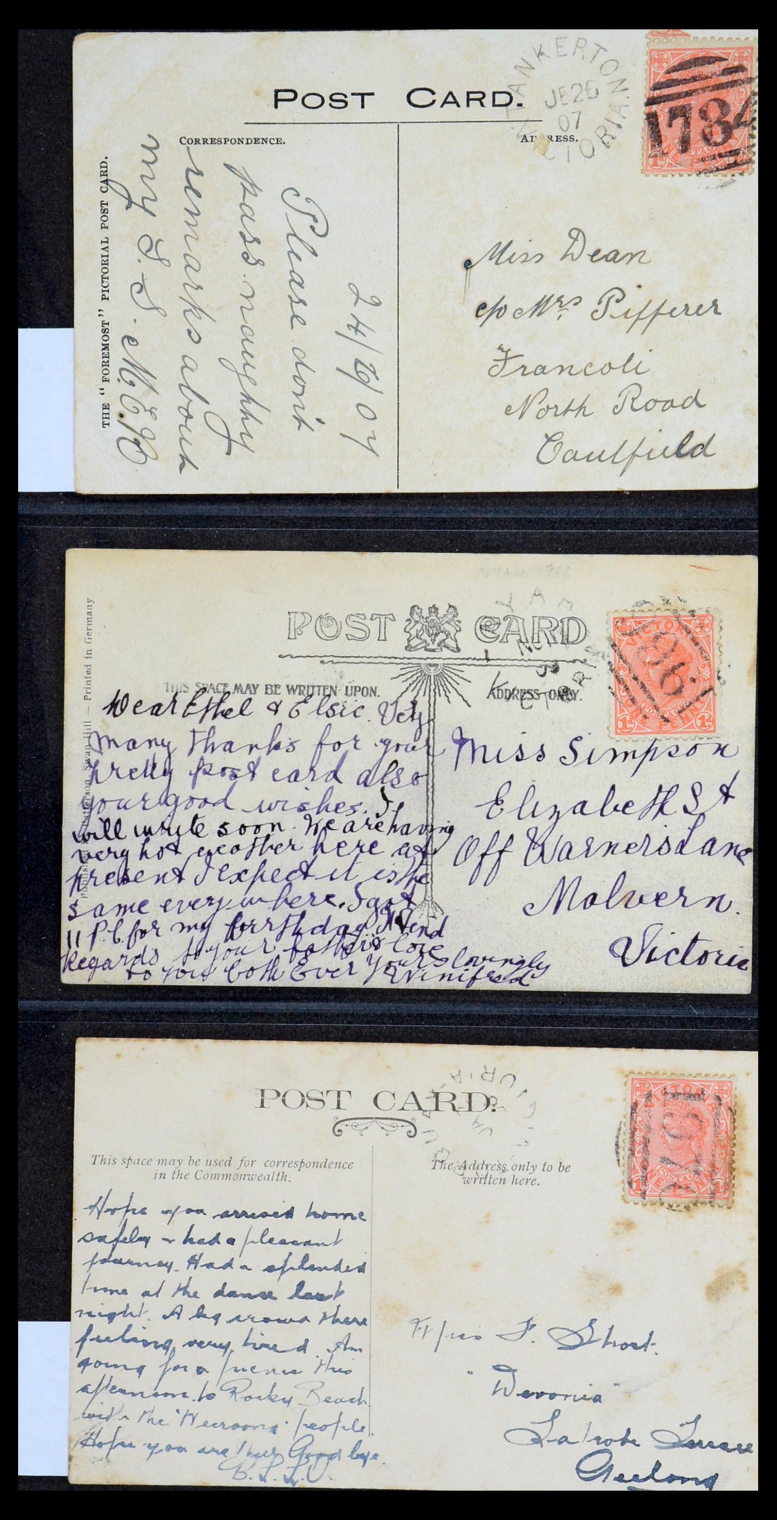 36569 054 - Postzegelverzameling 36569 Australische Staten brieven en kaarten 186