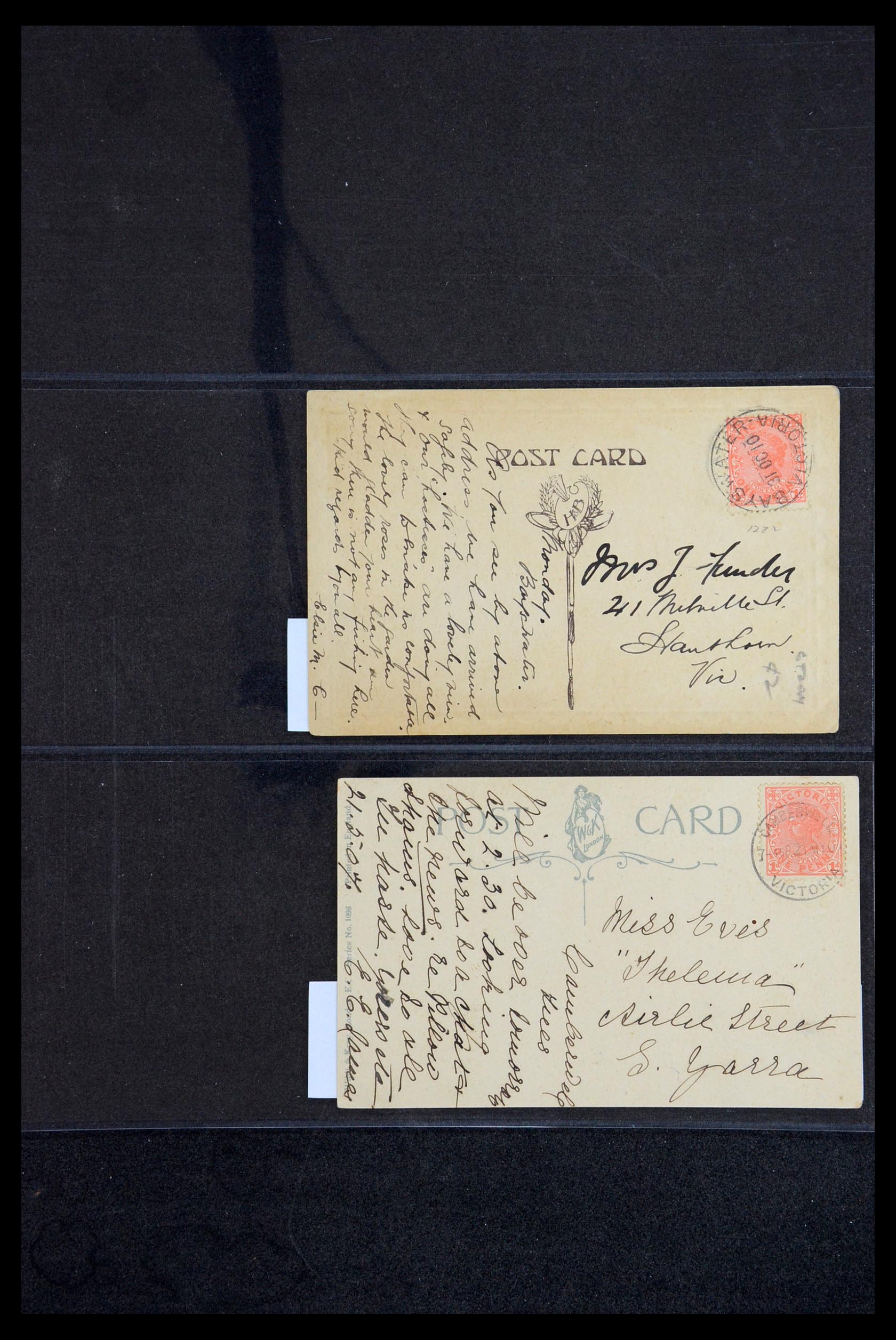 36569 055 - Postzegelverzameling 36569 Australische Staten brieven en kaarten 186