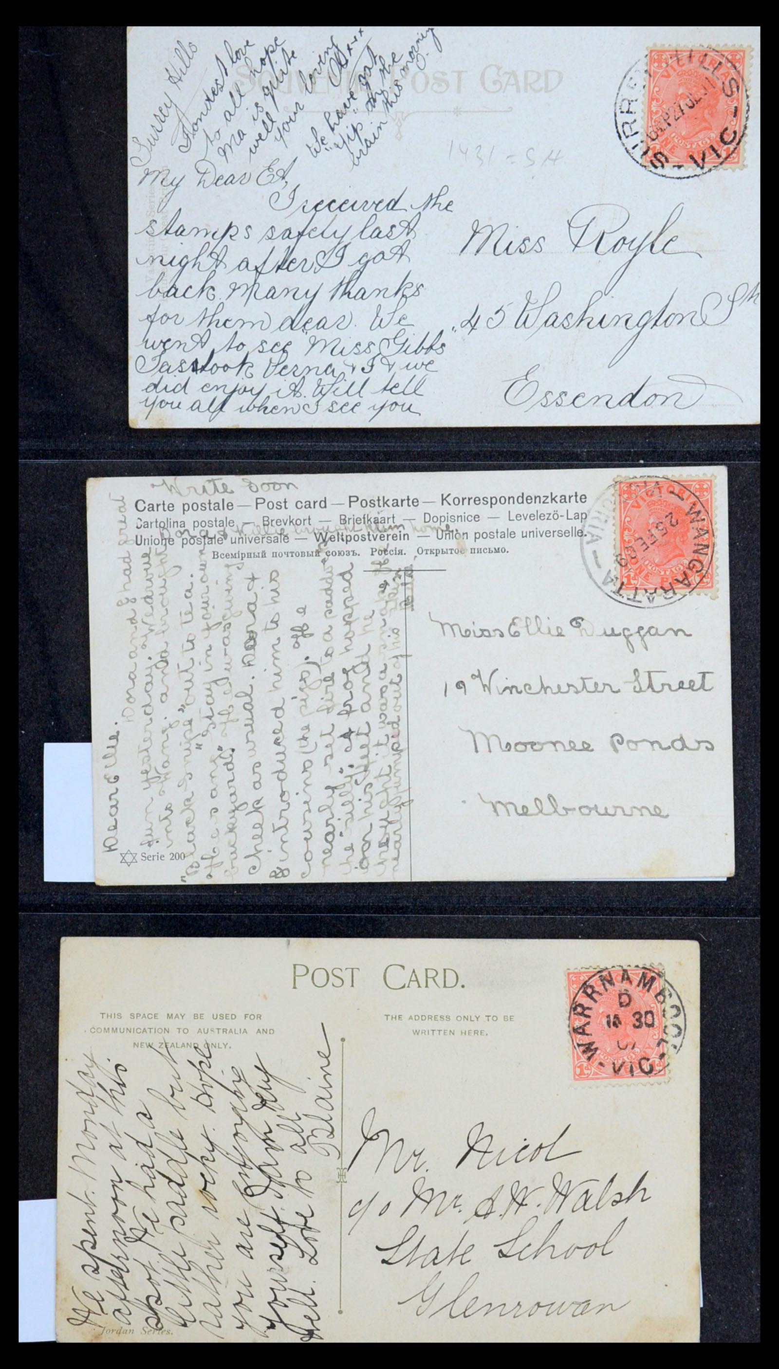 36569 058 - Postzegelverzameling 36569 Australische Staten brieven en kaarten 186