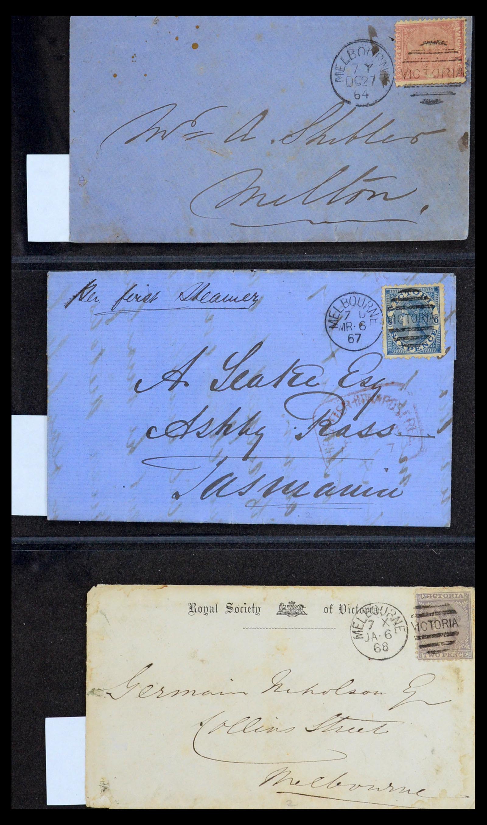36569 062 - Postzegelverzameling 36569 Australische Staten brieven en kaarten 186