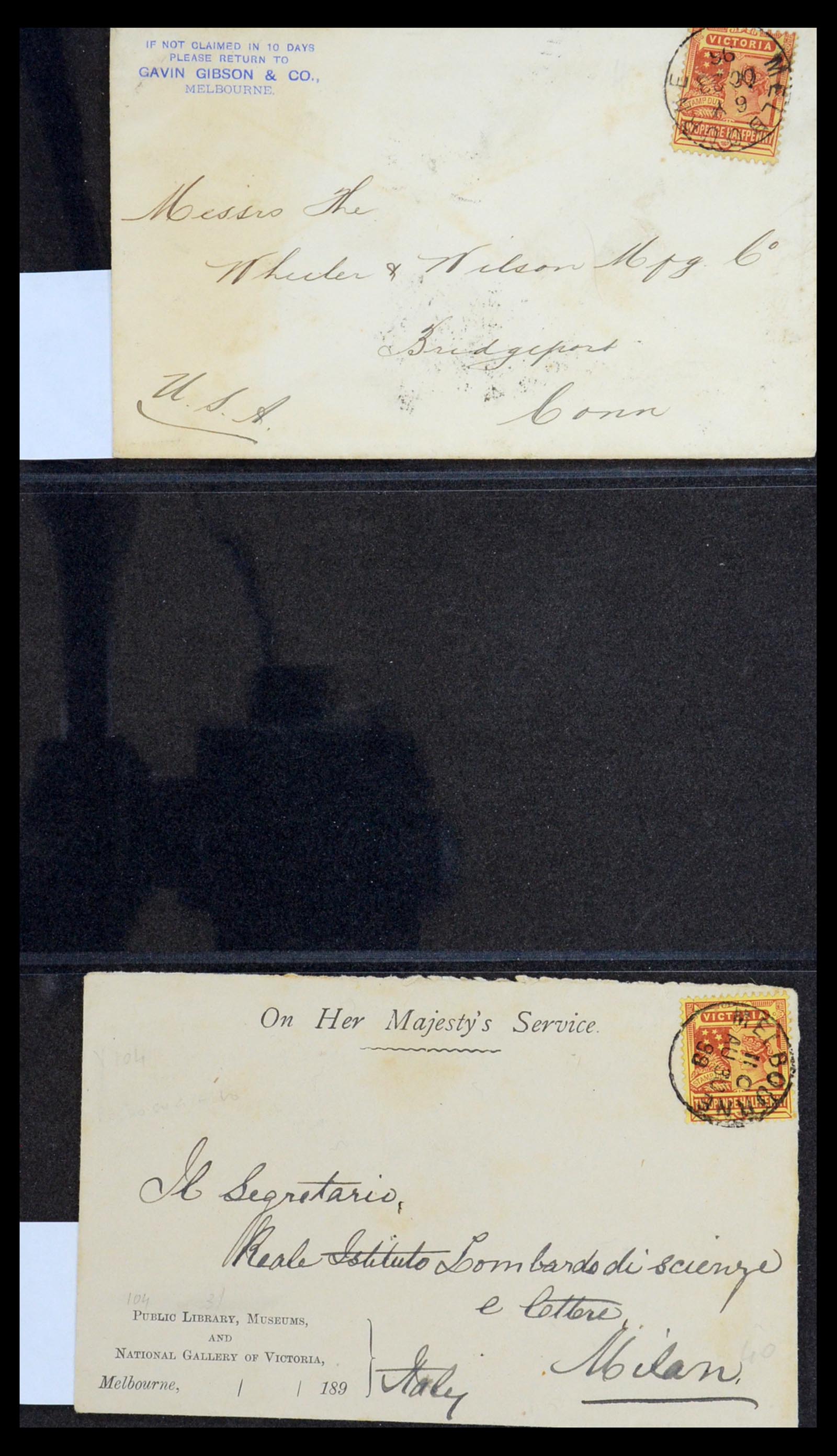 36569 064 - Postzegelverzameling 36569 Australische Staten brieven en kaarten 186