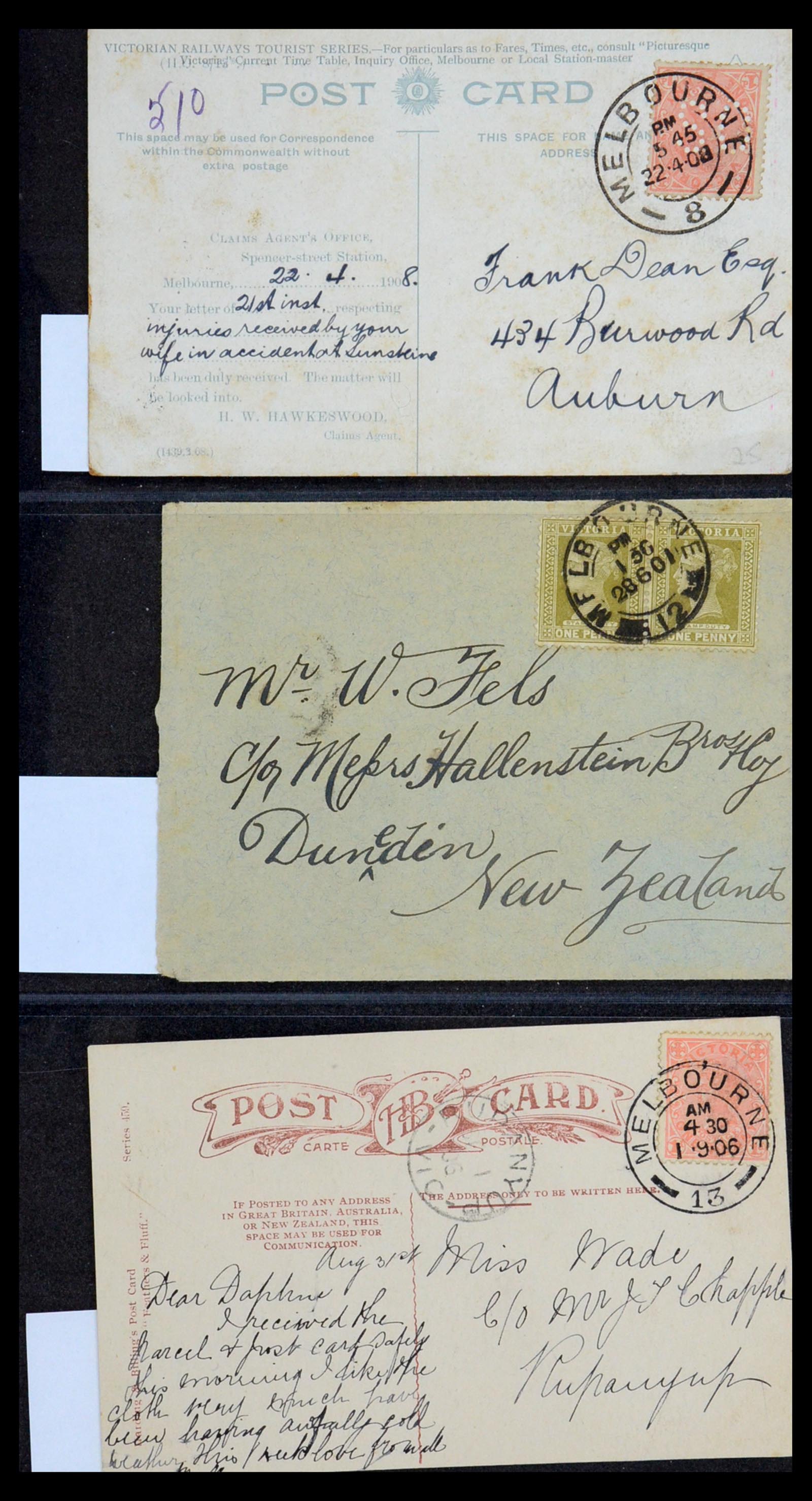 36569 066 - Postzegelverzameling 36569 Australische Staten brieven en kaarten 186