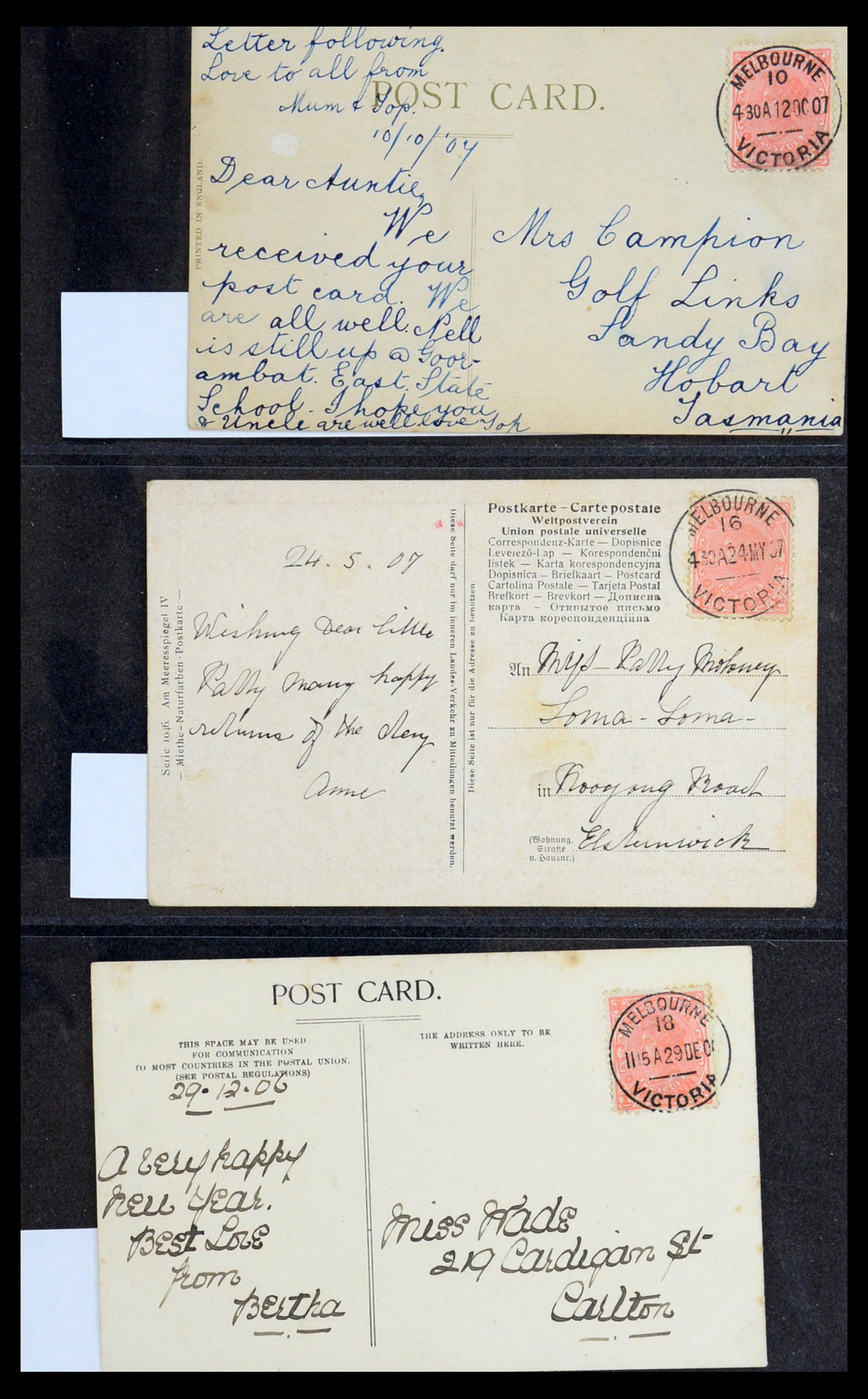 36569 068 - Postzegelverzameling 36569 Australische Staten brieven en kaarten 186