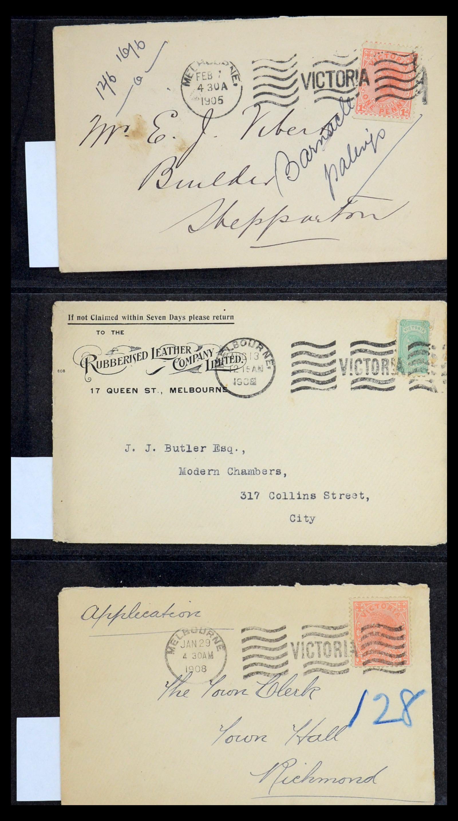 36569 069 - Postzegelverzameling 36569 Australische Staten brieven en kaarten 186