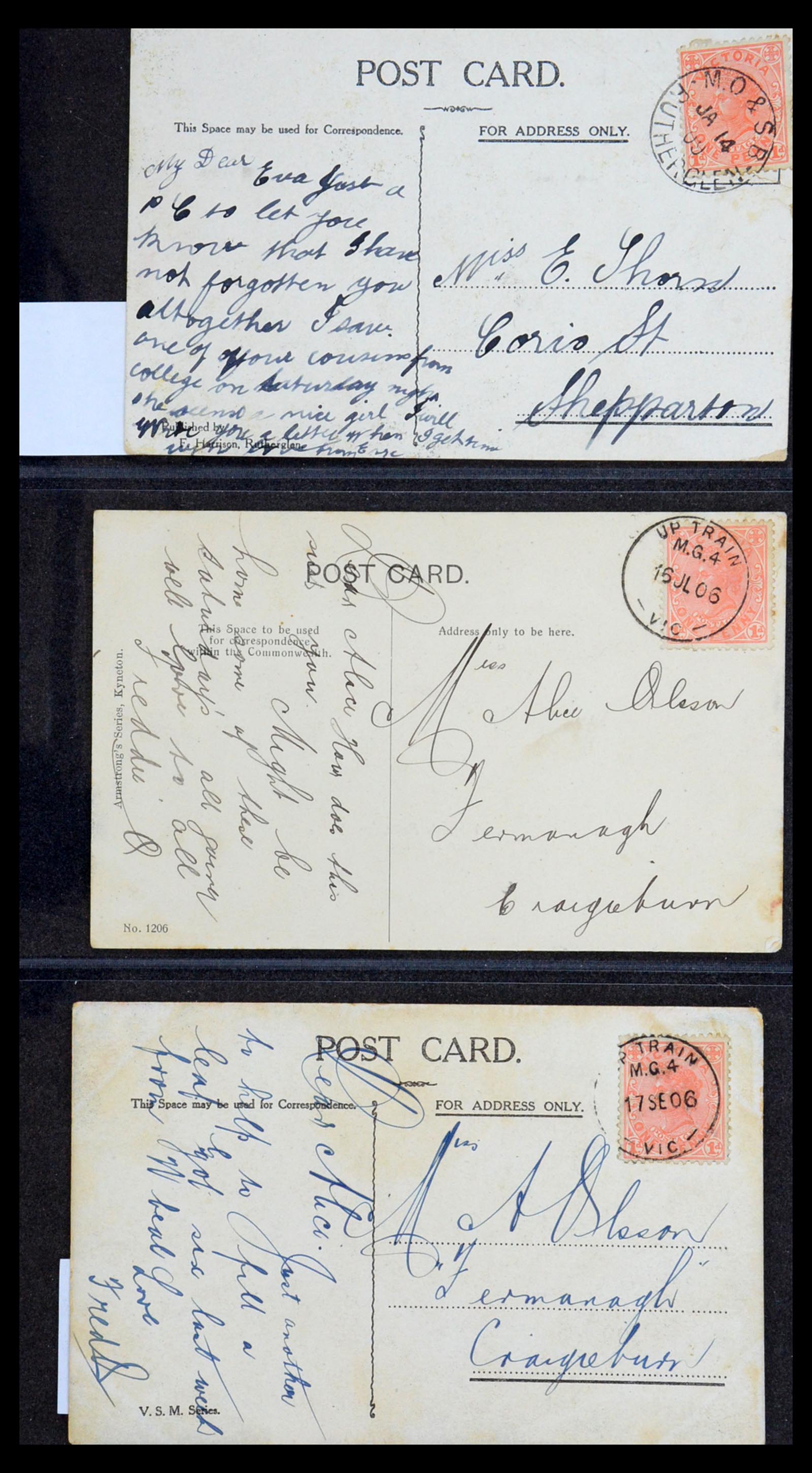 36569 075 - Postzegelverzameling 36569 Australische Staten brieven en kaarten 186