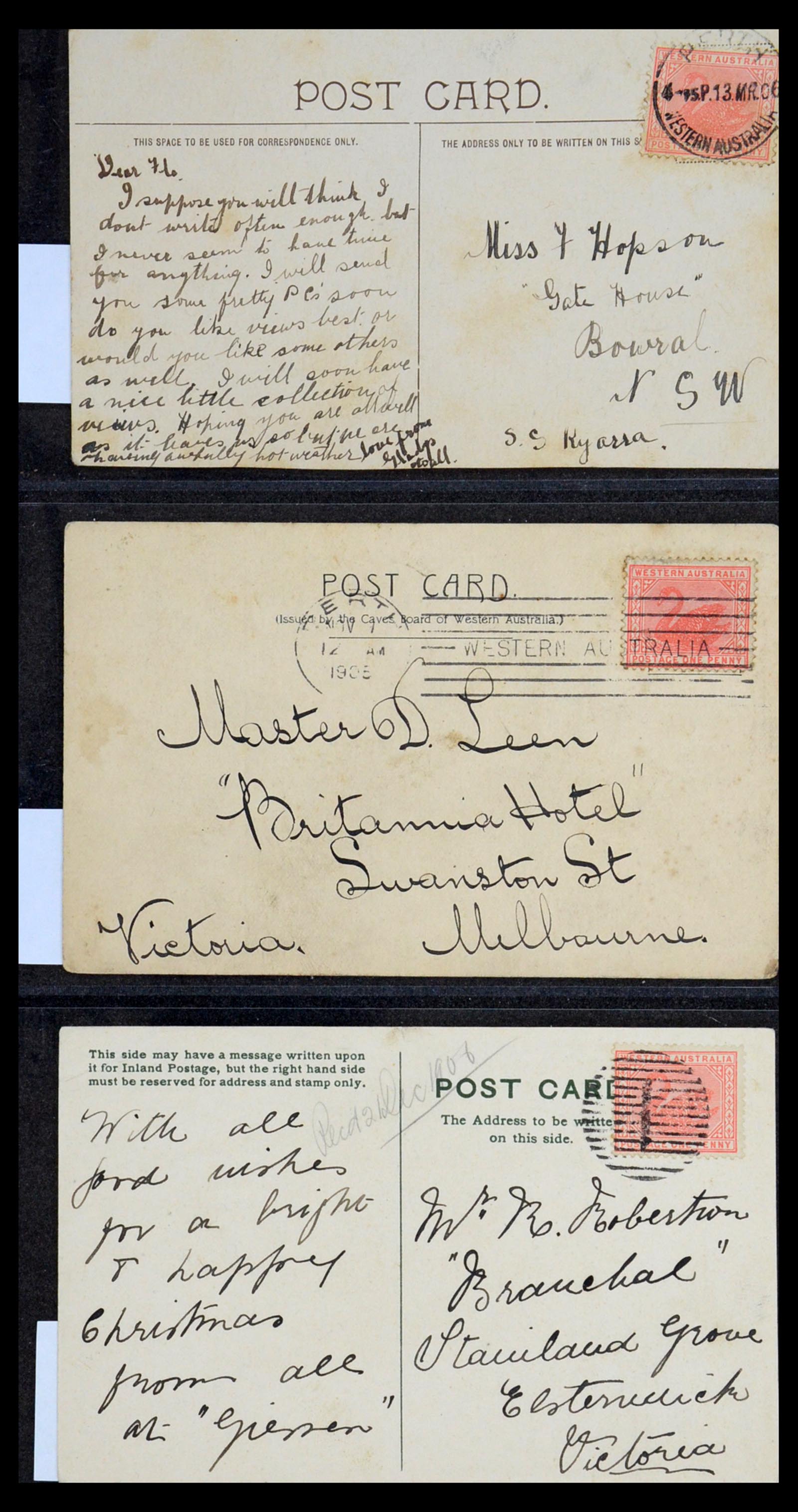 36569 077 - Postzegelverzameling 36569 Australische Staten brieven en kaarten 186