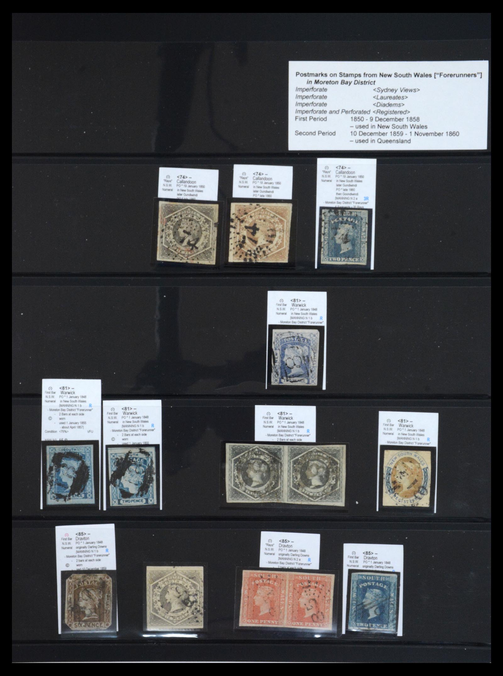 36570 006 - Postzegelverzameling 36570 Queensland stempel verzameling 1850-1911.