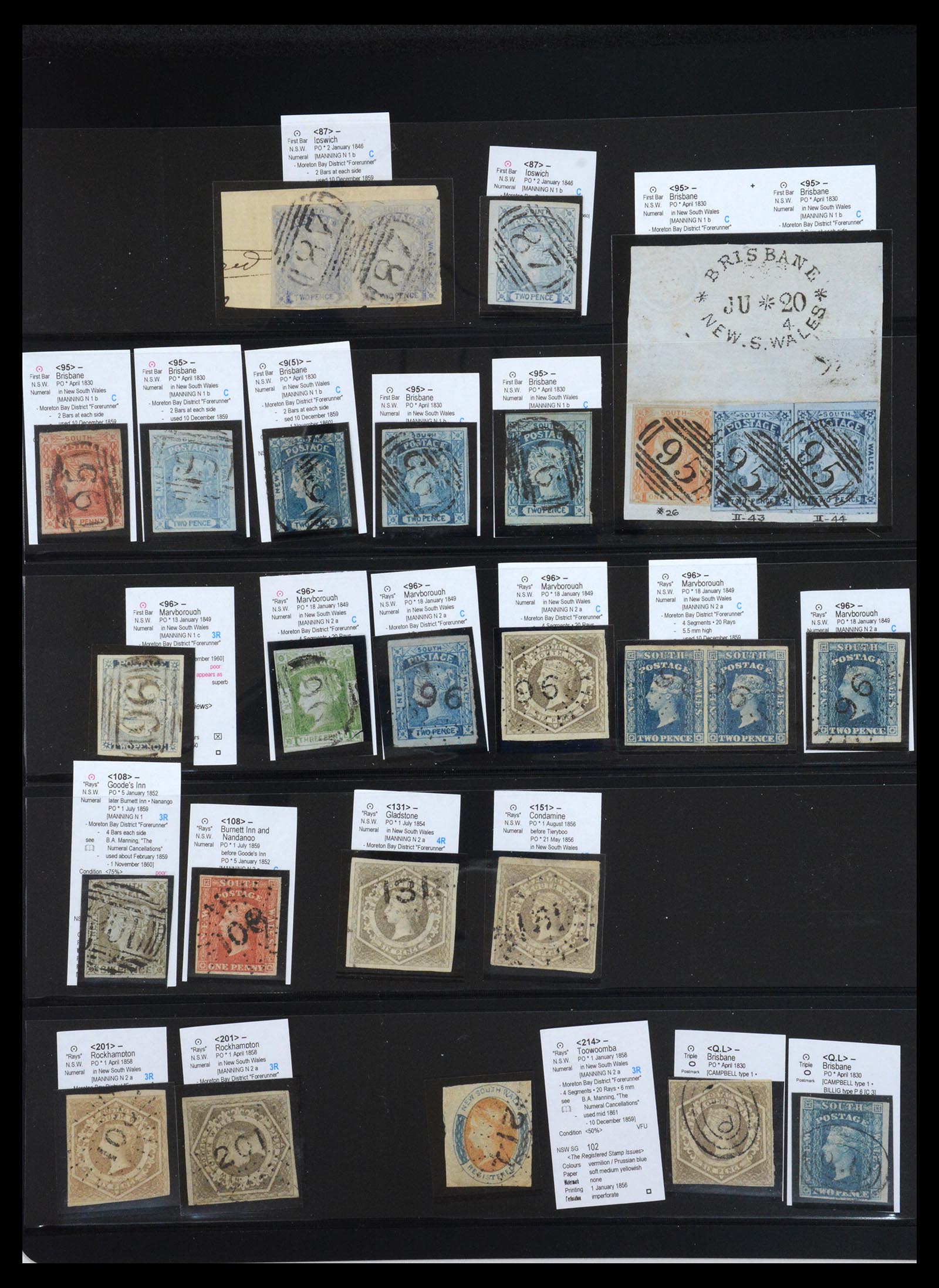 36570 007 - Postzegelverzameling 36570 Queensland stempel verzameling 1850-1911.