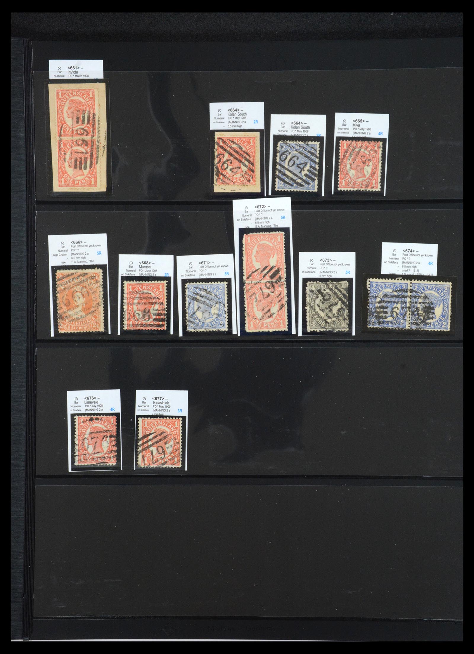 36570 049 - Postzegelverzameling 36570 Queensland stempel verzameling 1850-1911.