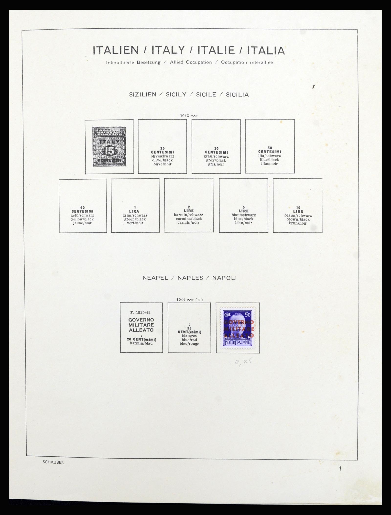 36576 001 - Postzegelverzameling 36576 Italian territories and colonies 1874-1954
