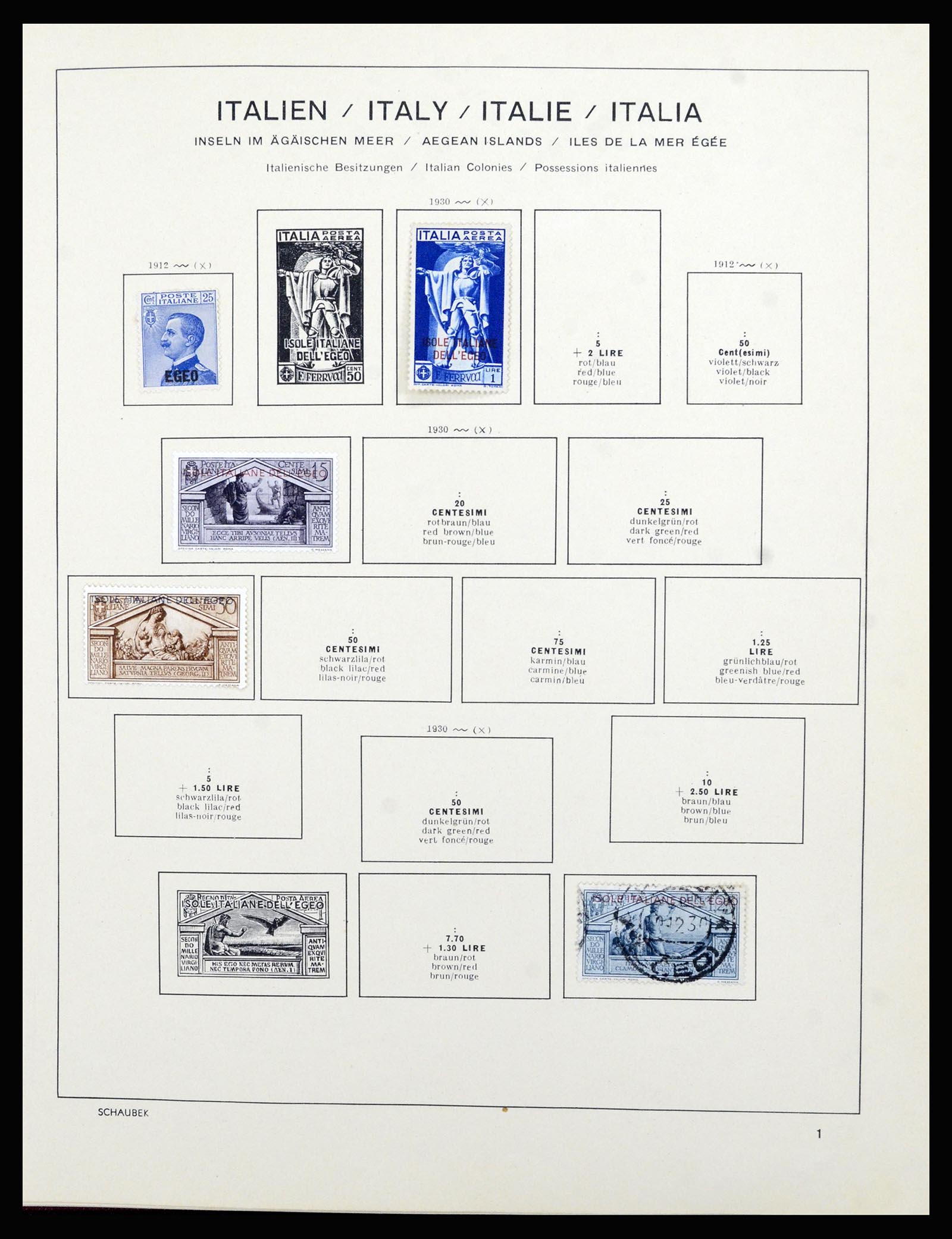 36576 020 - Postzegelverzameling 36576 Italian territories and colonies 1874-1954