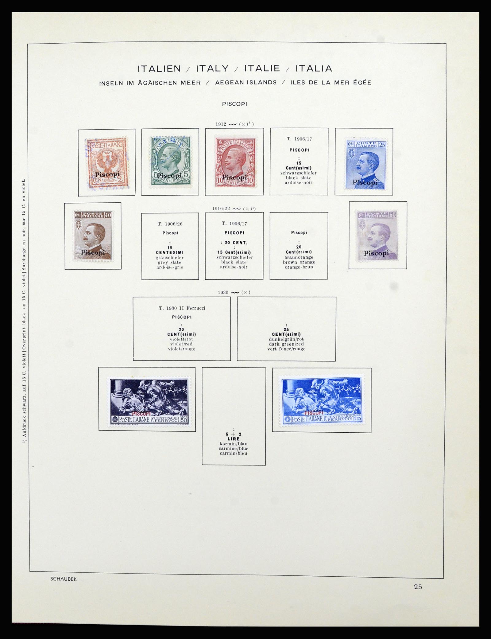 36576 033 - Postzegelverzameling 36576 Italian territories and colonies 1874-1954