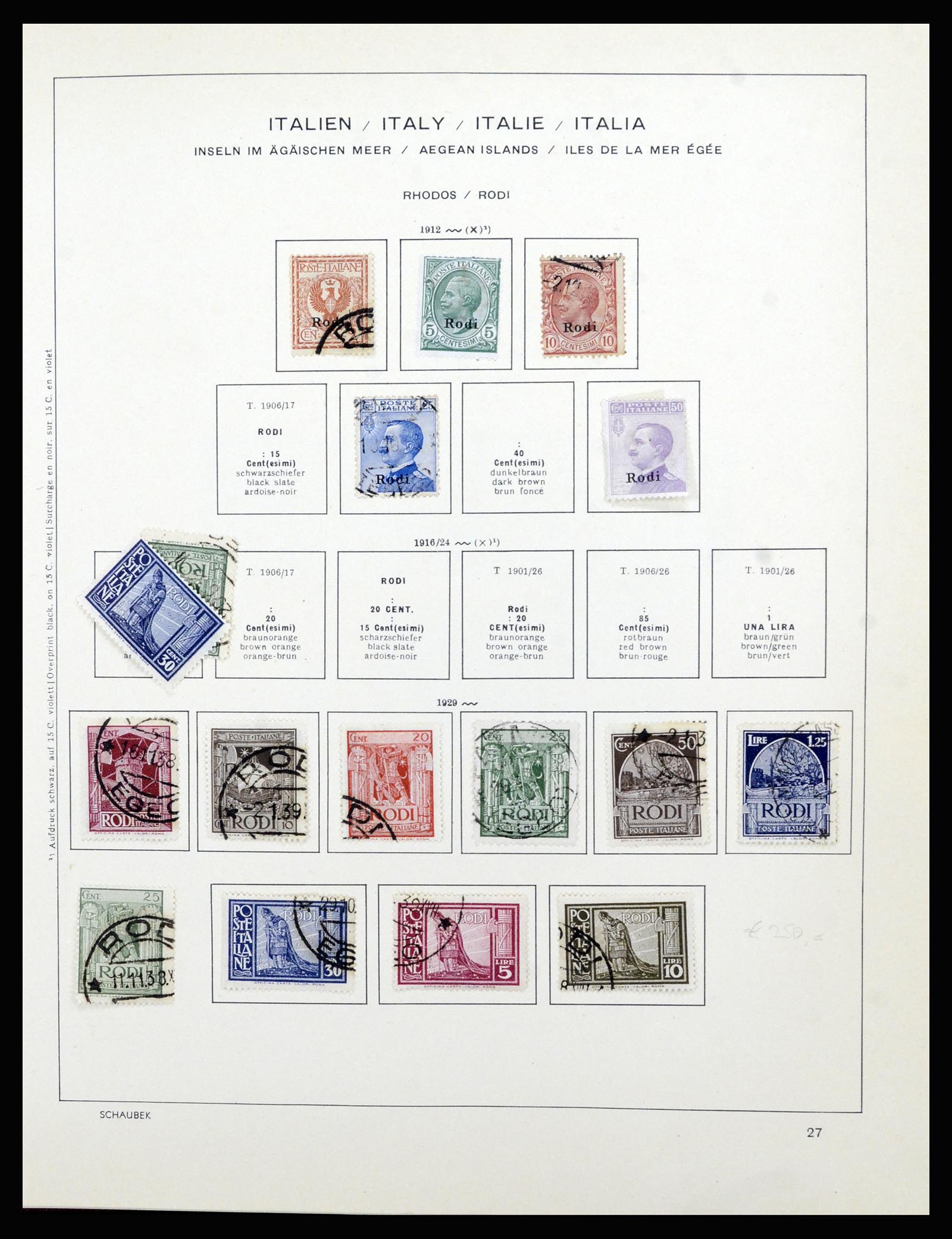 36576 034 - Postzegelverzameling 36576 Italian territories and colonies 1874-1954