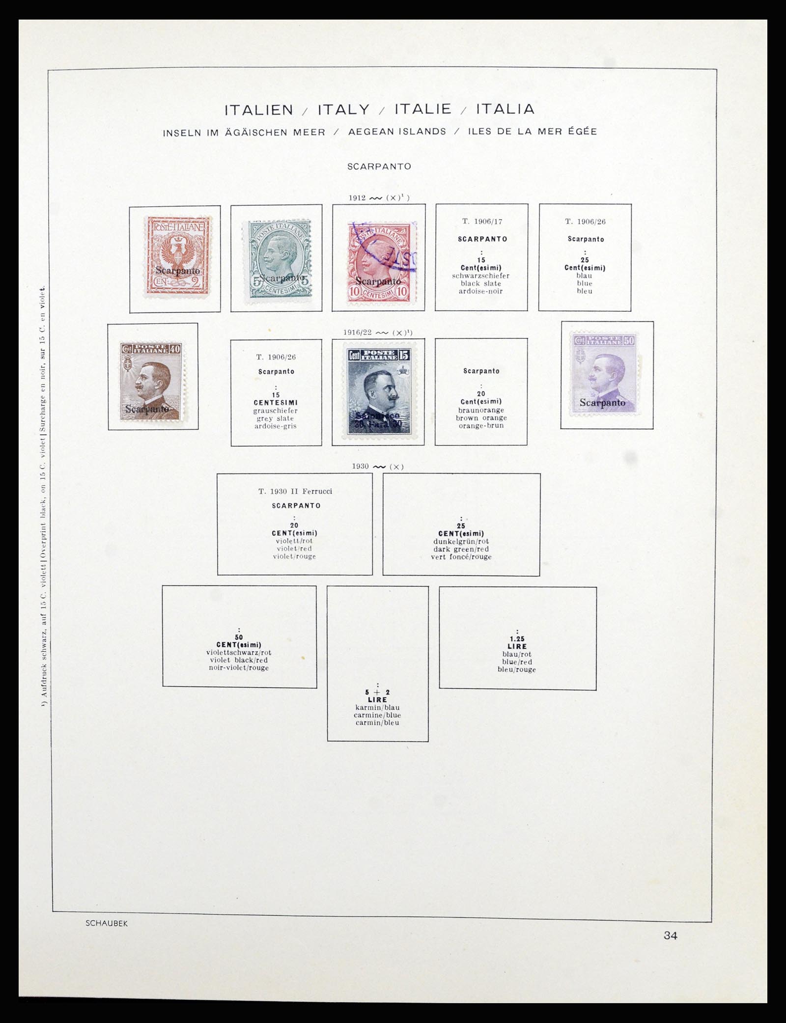 36576 039 - Postzegelverzameling 36576 Italian territories and colonies 1874-1954