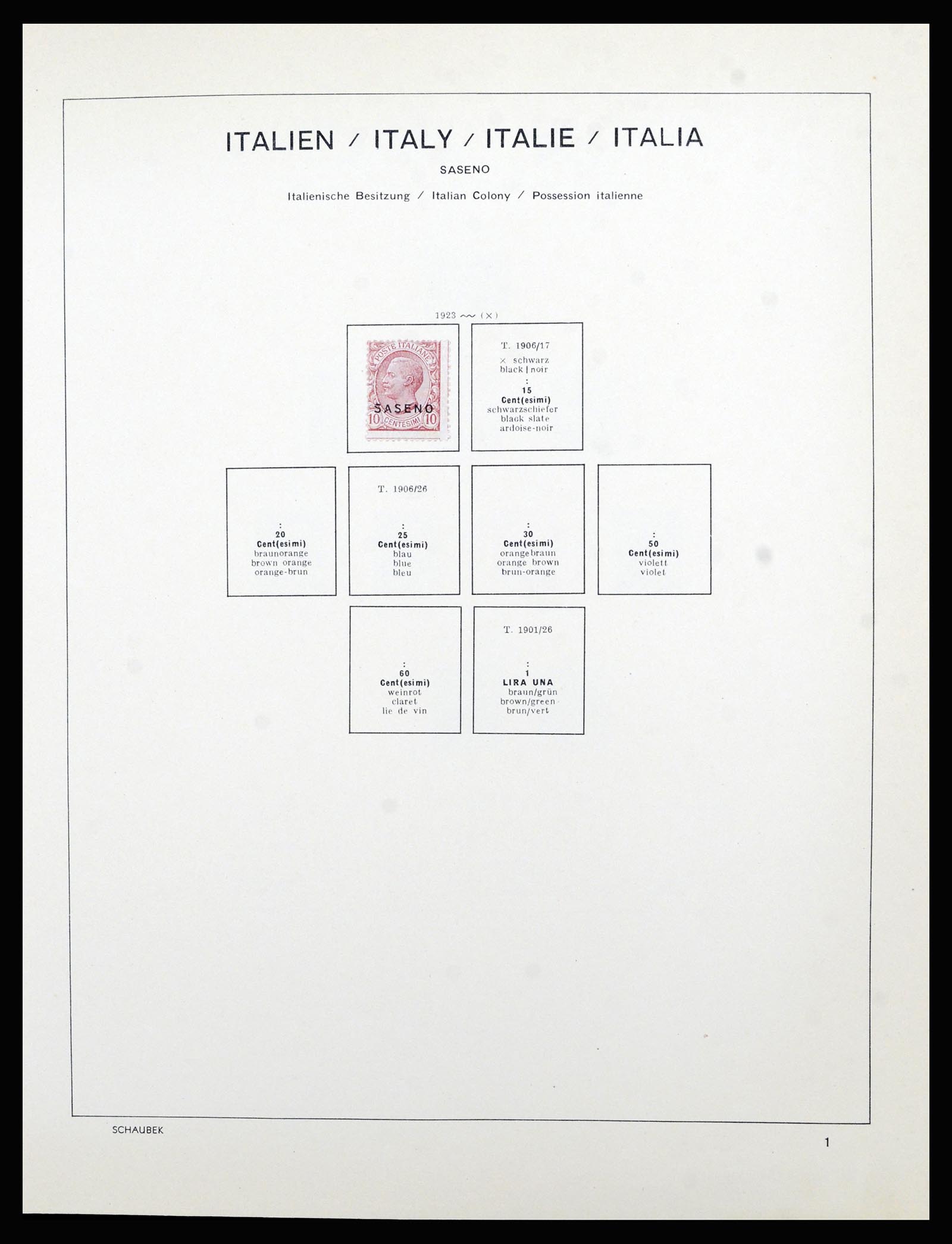 36576 043 - Postzegelverzameling 36576 Italian territories and colonies 1874-1954