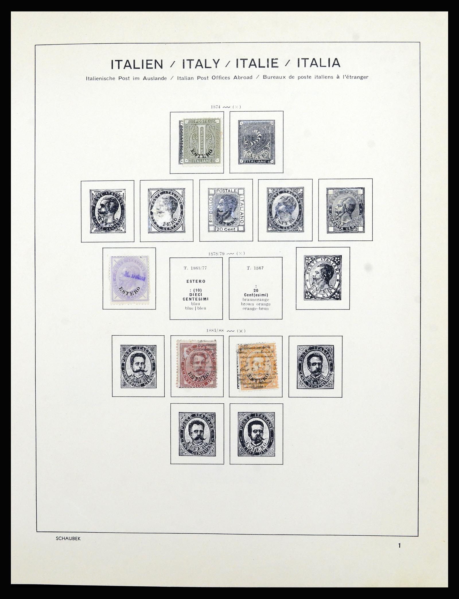 36576 050 - Postzegelverzameling 36576 Italian territories and colonies 1874-1954