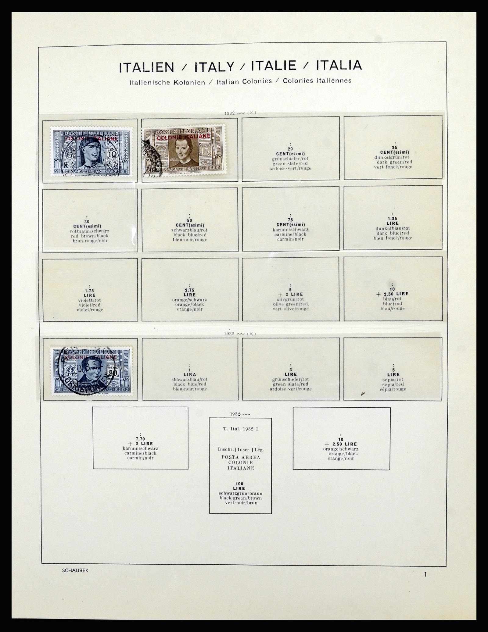 36576 060 - Postzegelverzameling 36576 Italian territories and colonies 1874-1954
