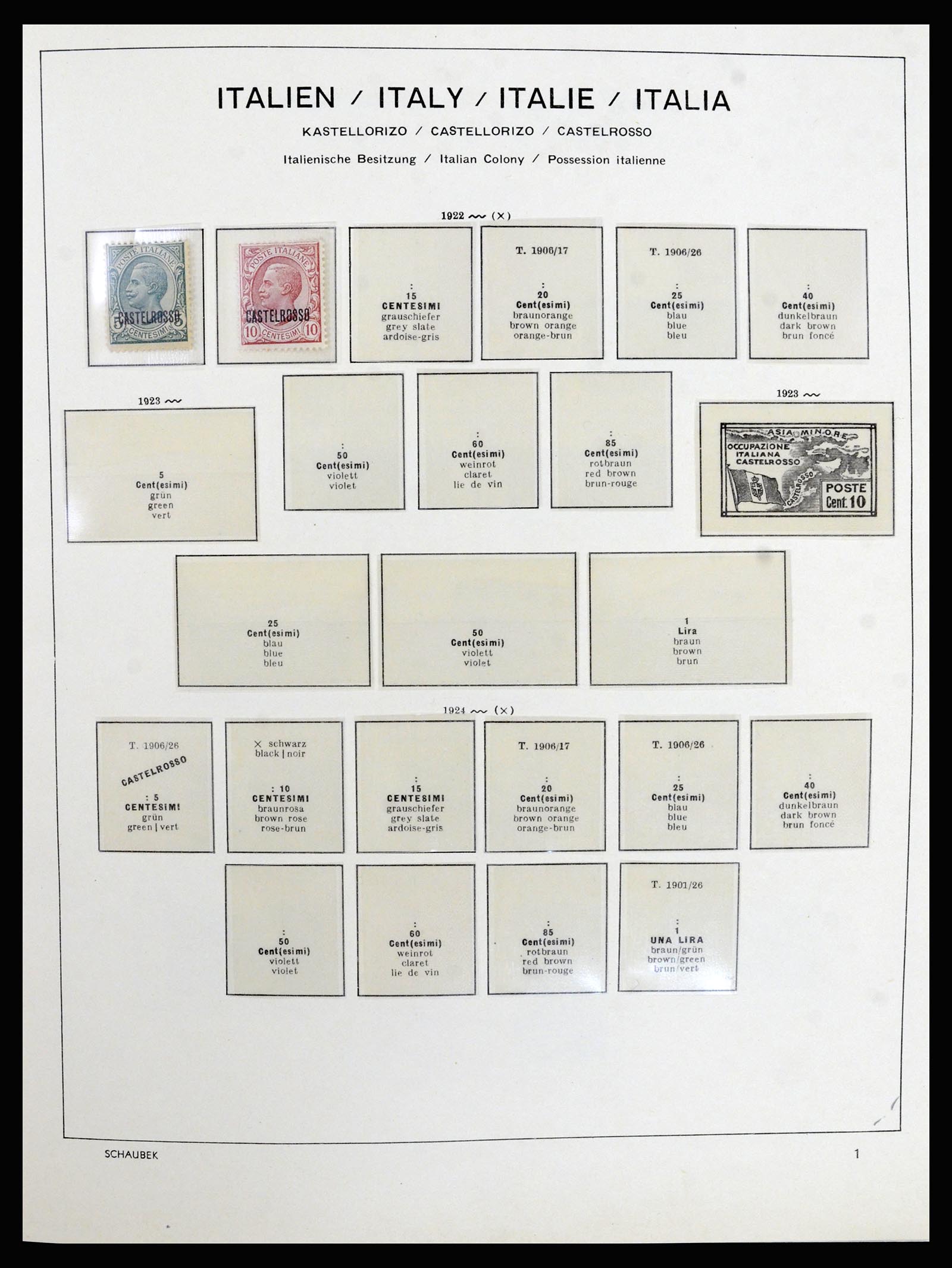 36577 001 - Postzegelverzameling 36577 Italian territories 1870-1940.