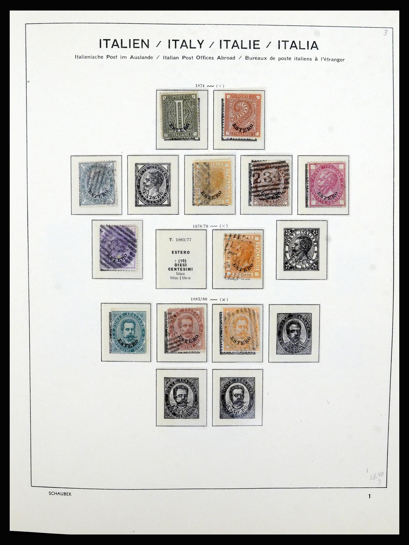 36577 011 - Stamp collection 36577 Italiaanse gebieden 1870-1940.