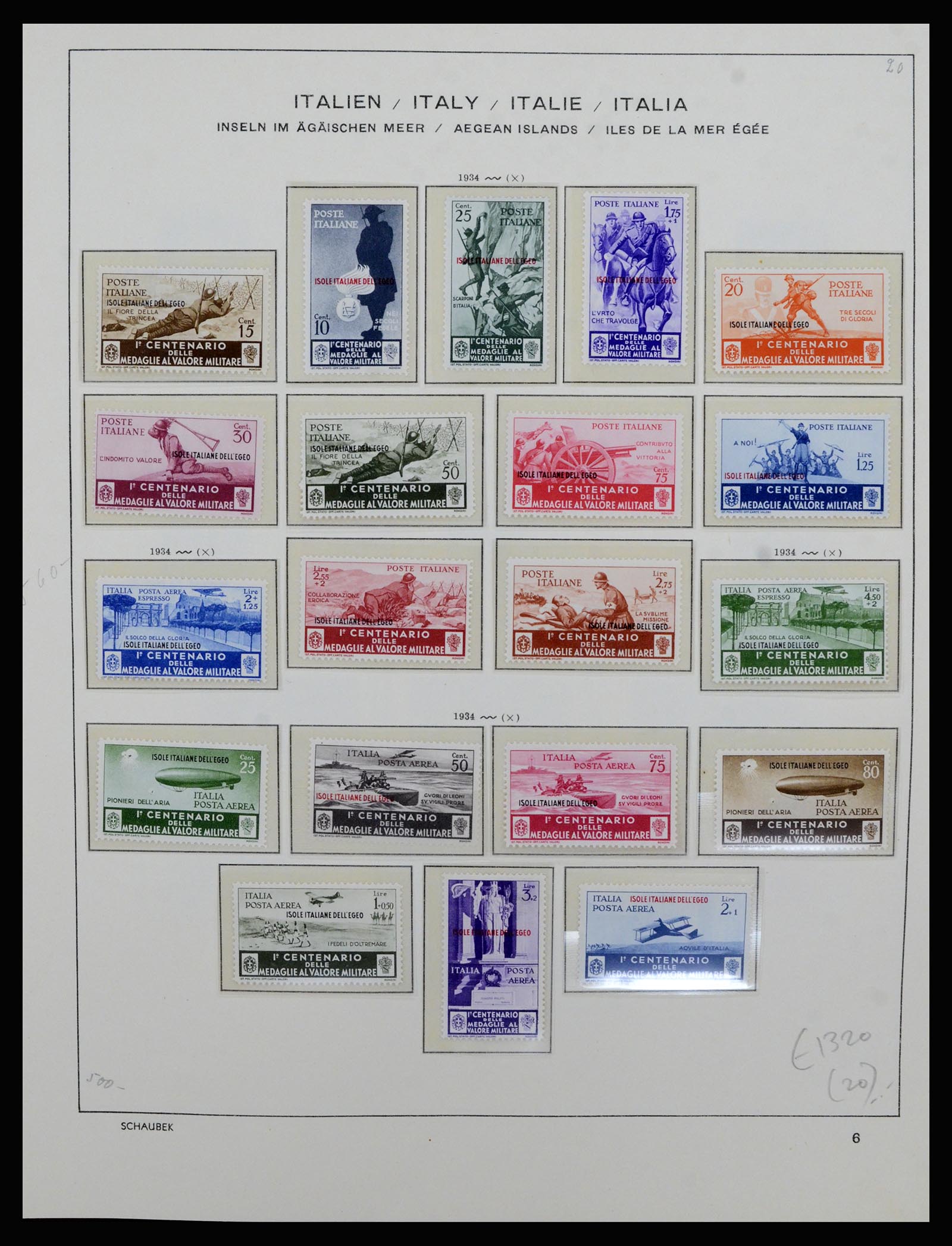36577 032 - Postzegelverzameling 36577 Italian territories 1870-1940.