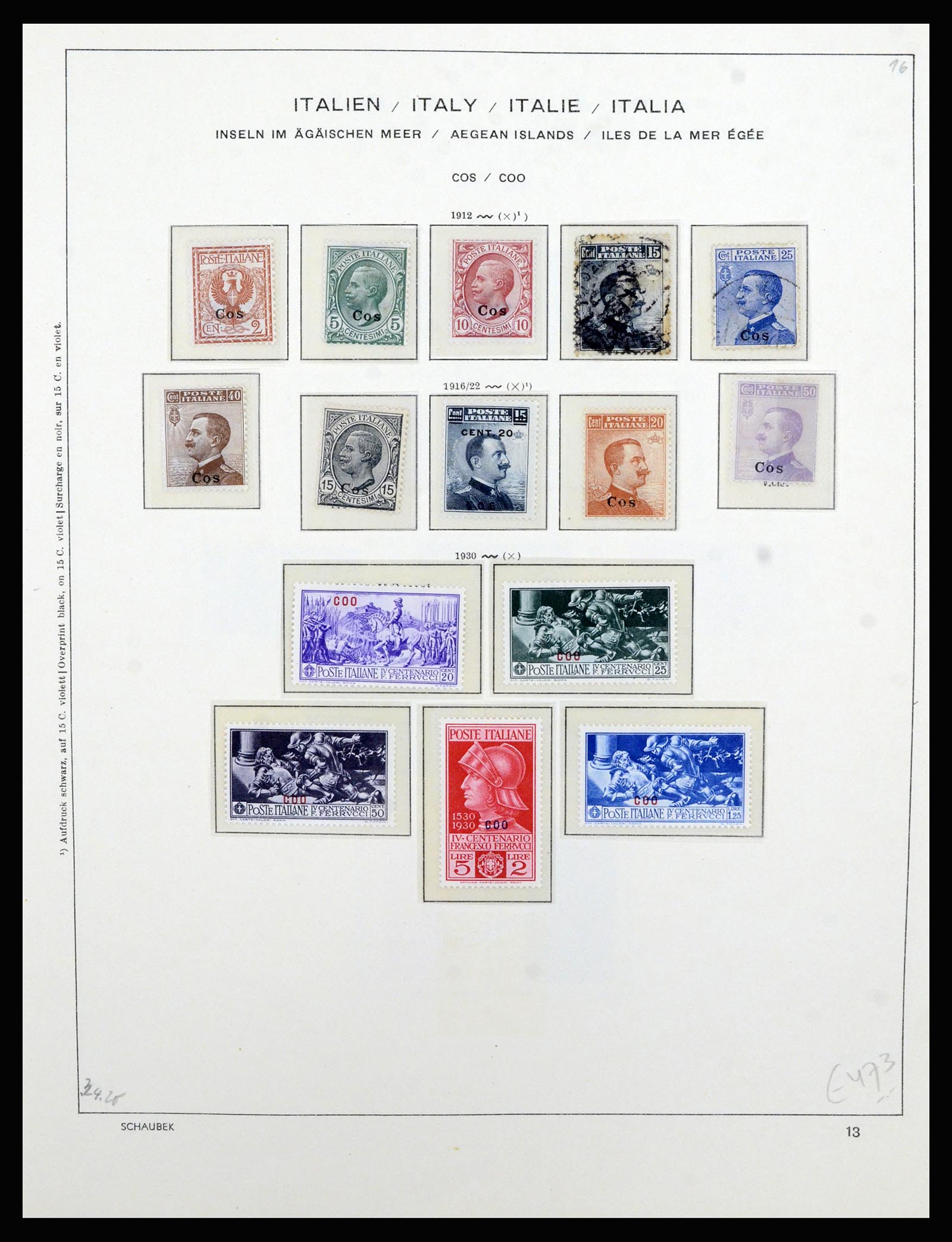 36577 039 - Postzegelverzameling 36577 Italian territories 1870-1940.