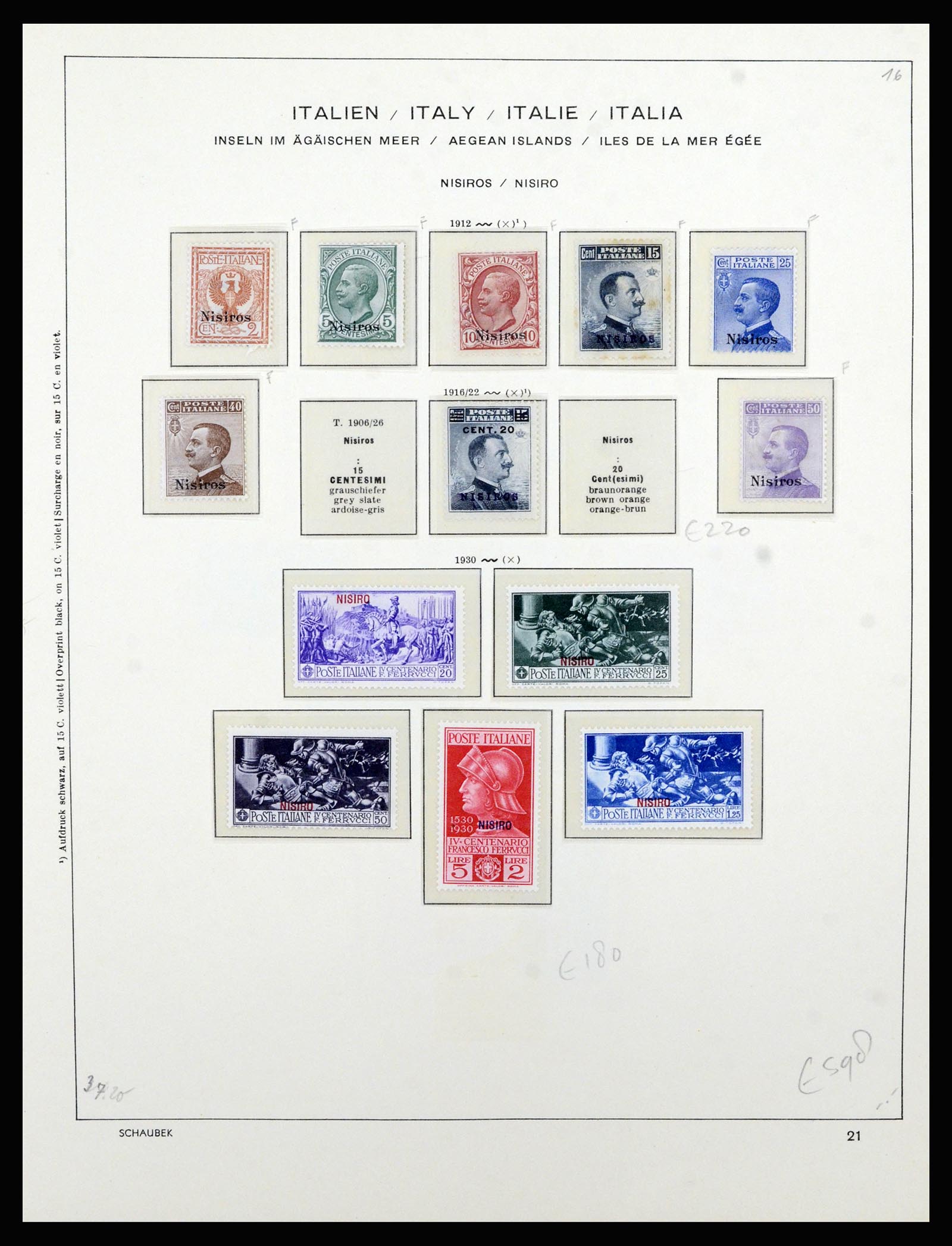 36577 047 - Postzegelverzameling 36577 Italian territories 1870-1940.