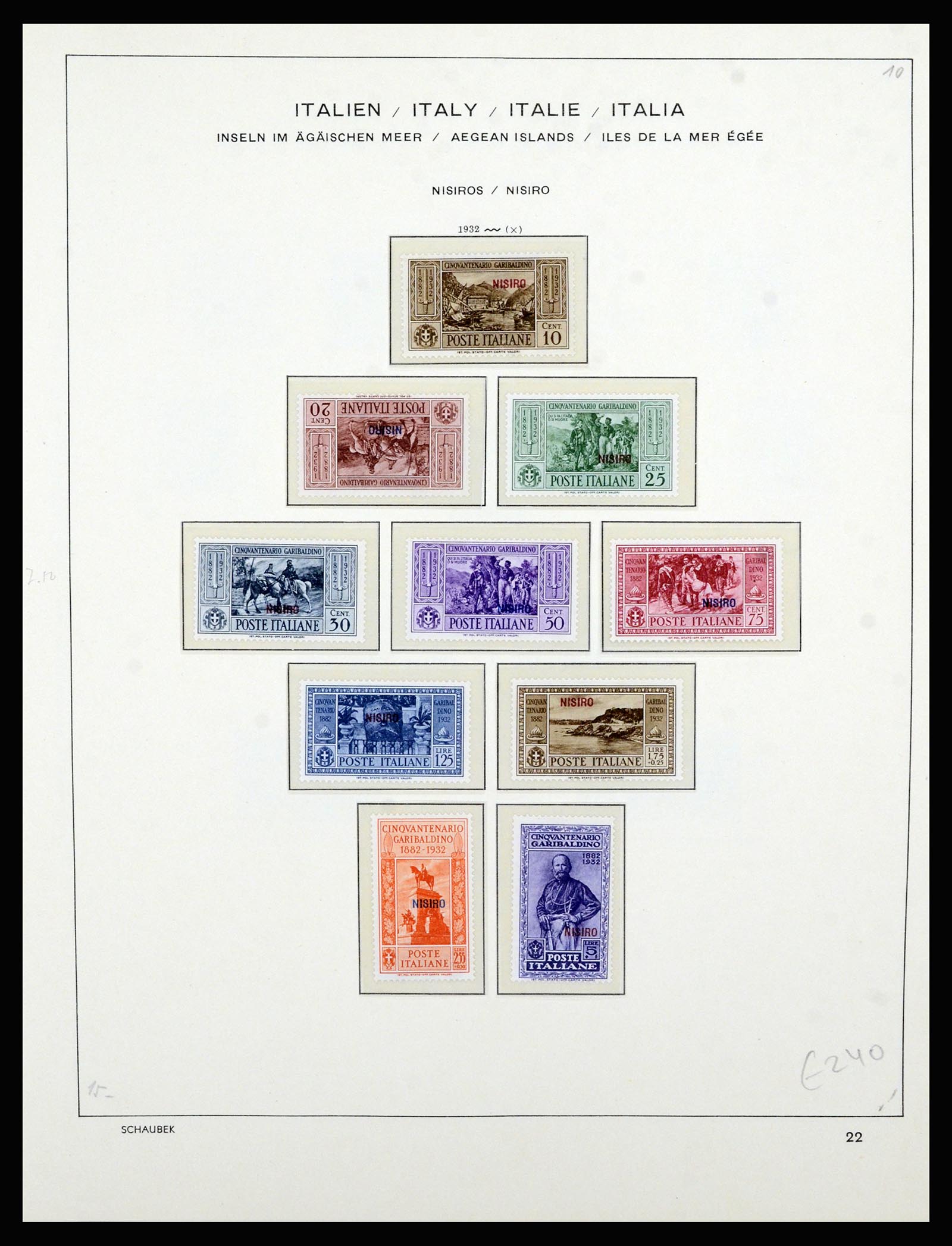 36577 048 - Postzegelverzameling 36577 Italian territories 1870-1940.