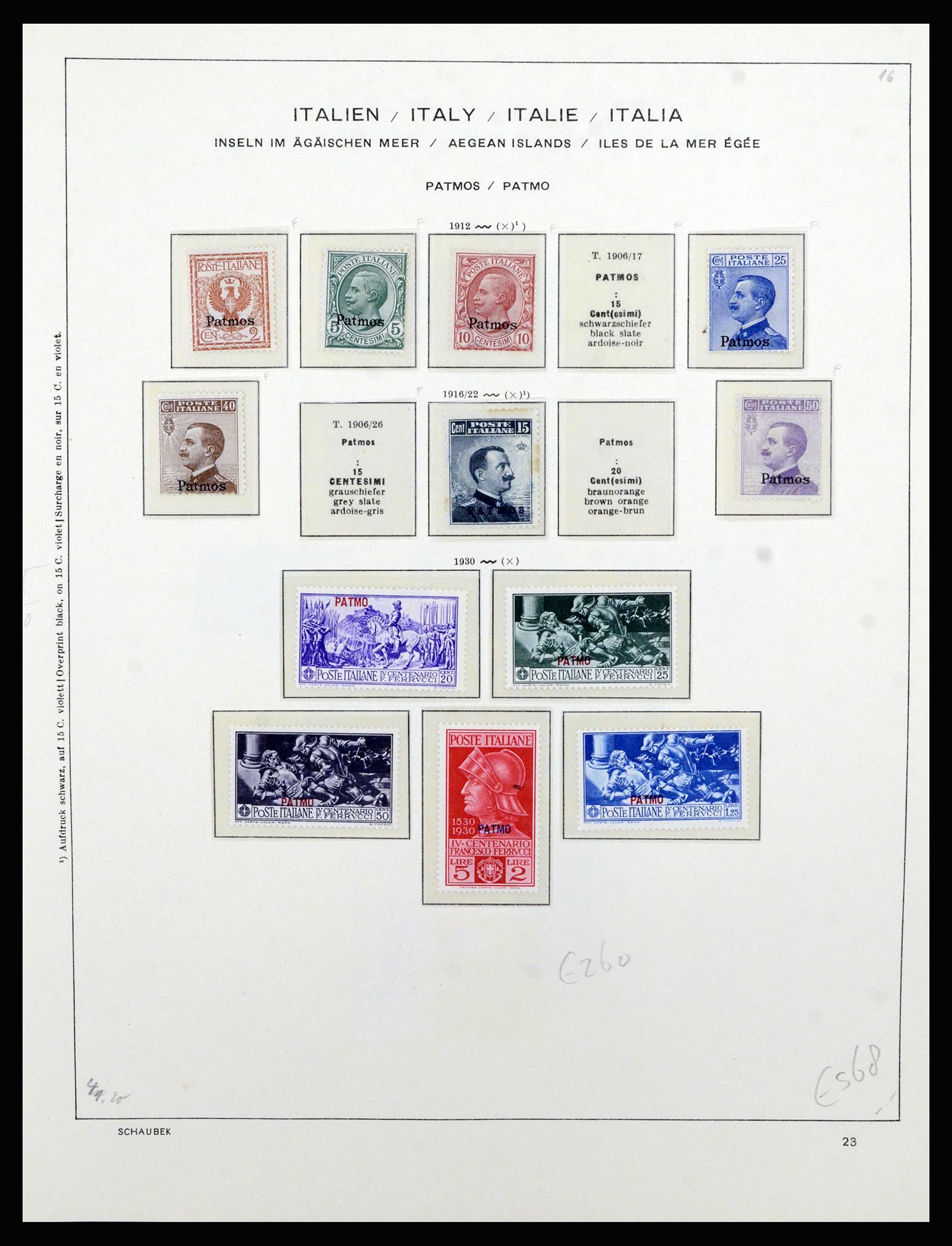 36577 049 - Postzegelverzameling 36577 Italian territories 1870-1940.