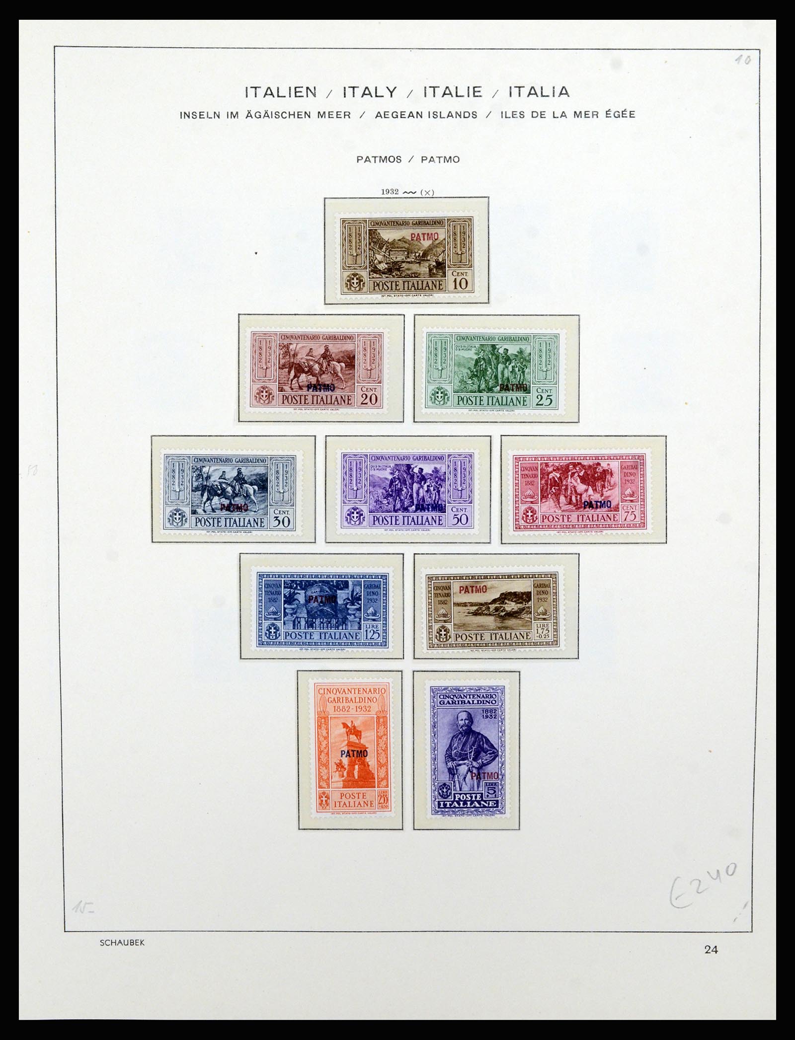 36577 050 - Postzegelverzameling 36577 Italian territories 1870-1940.