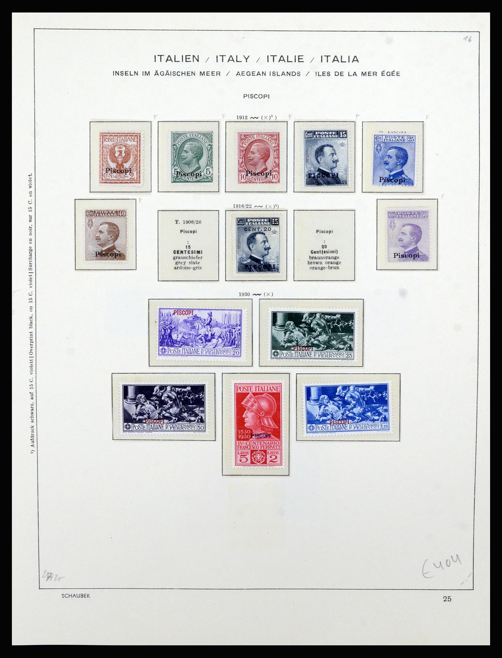 36577 051 - Postzegelverzameling 36577 Italian territories 1870-1940.