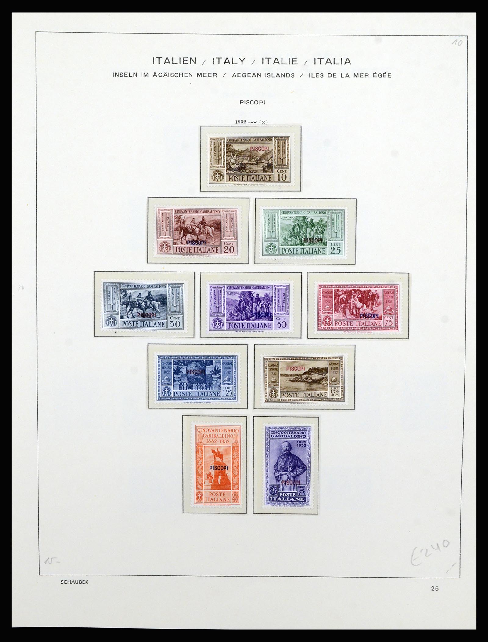 36577 052 - Postzegelverzameling 36577 Italian territories 1870-1940.