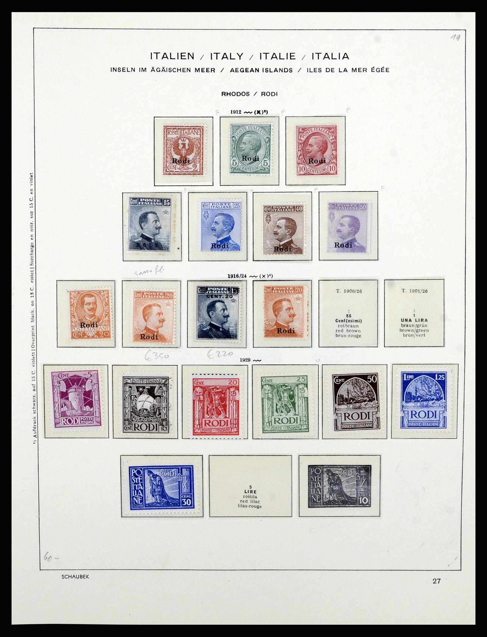 36577 053 - Postzegelverzameling 36577 Italian territories 1870-1940.