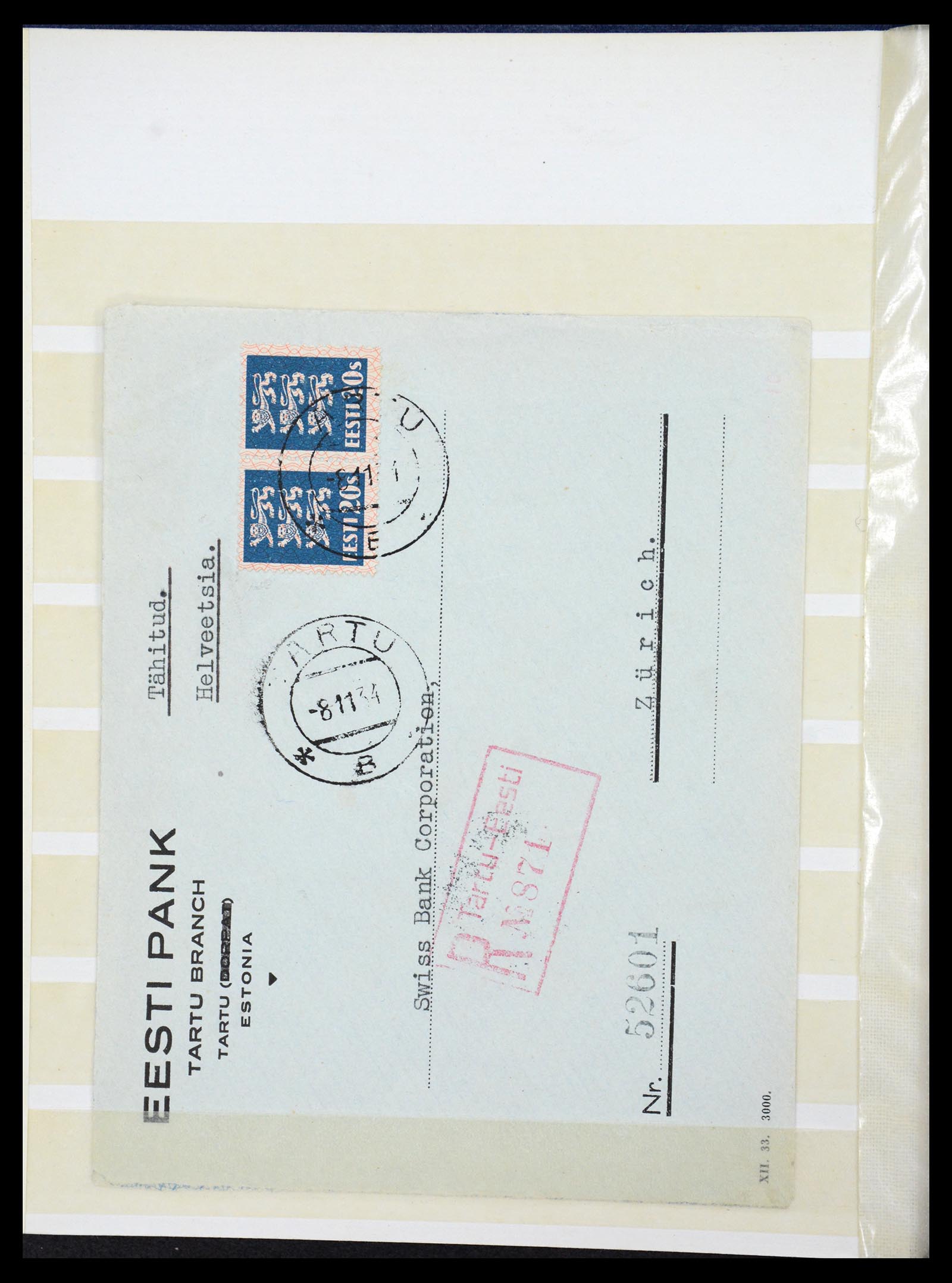 36578 011 - Postzegelverzameling 36578 Estland 1918-1991.