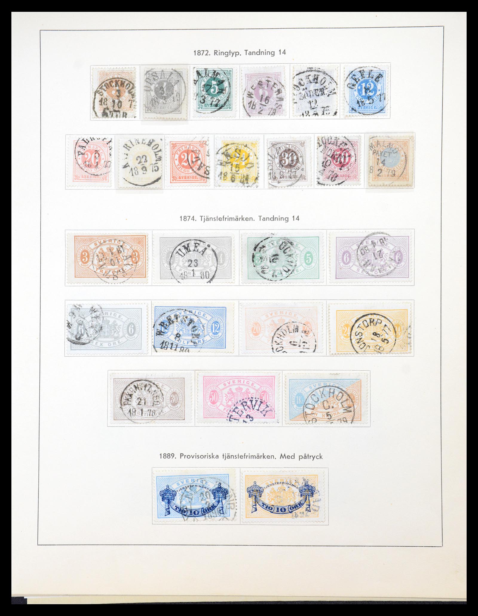 36579 003 - Stamp collection 36579 Zweden complete verzameling 1855-1975.